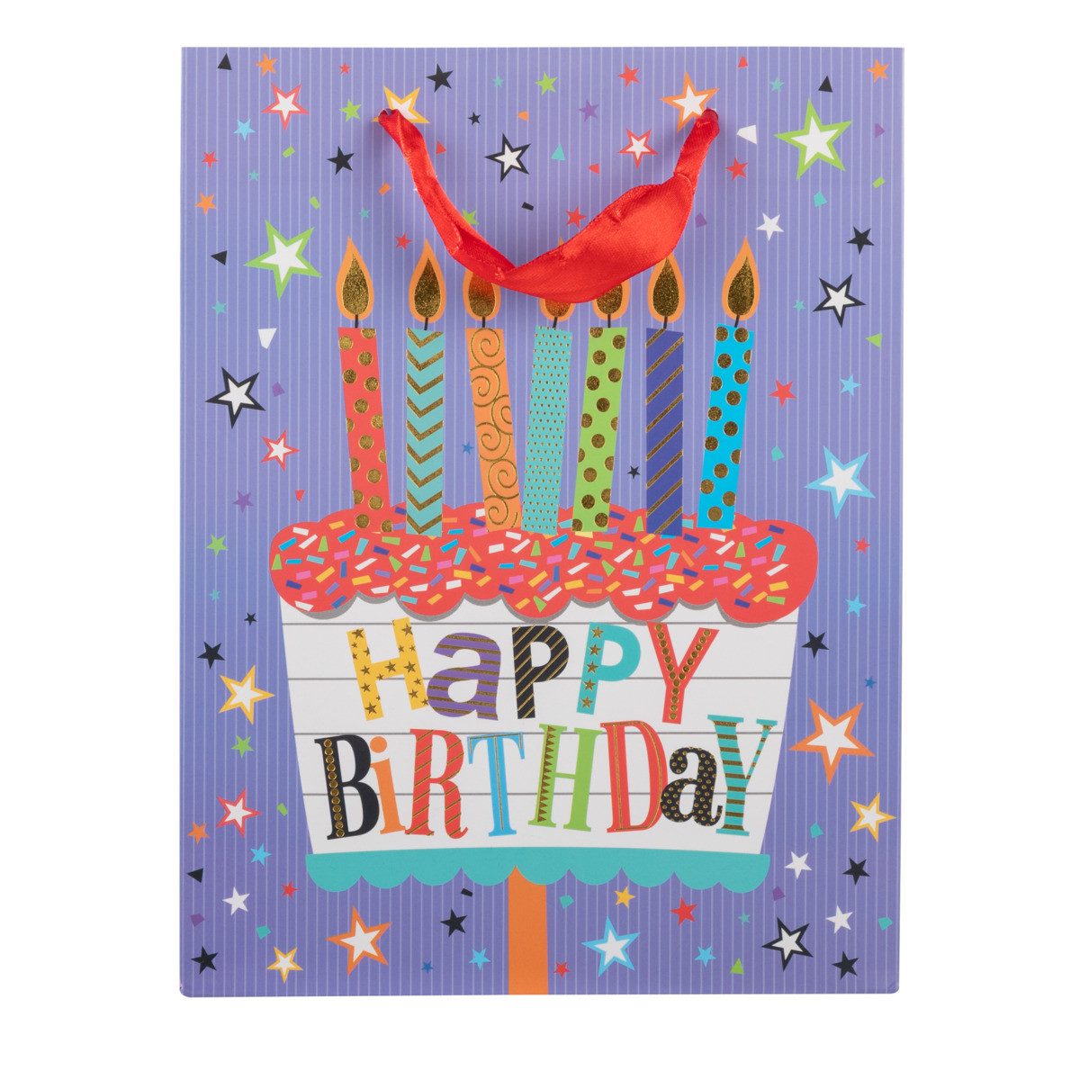 Idena Tragetasche Geschenktasche - Geburtstag, Kerzen, 18 x 23 x 8 cm, 210g/m² – Bild 2 von 5