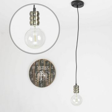 Licht-Erlebnisse Pendelleuchte BRADFORD, ohne Leuchtmittel, Höhenverstellbar 20 - 120 cm für E27 Industrial Vintage in Bronze