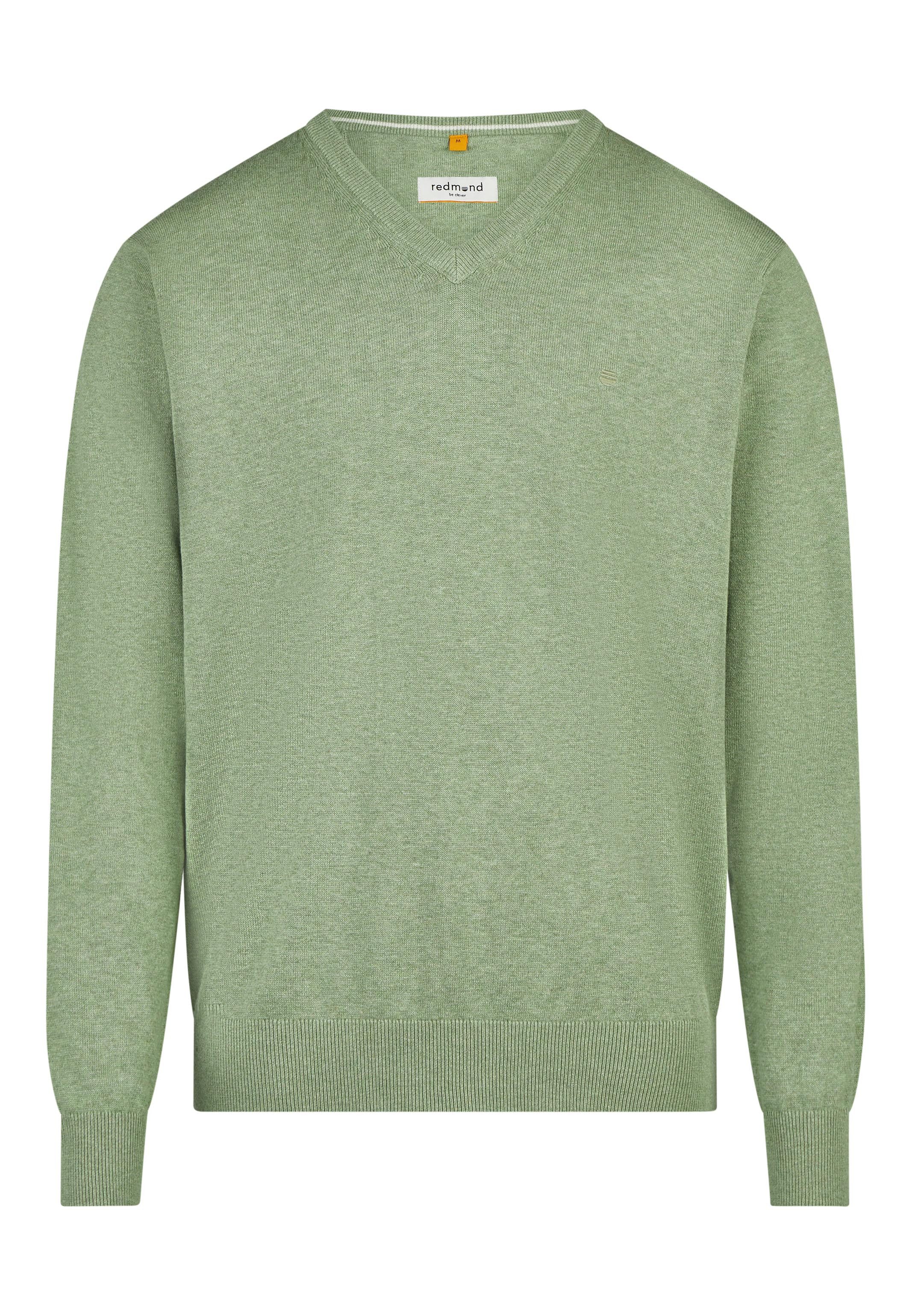 Redmond V-Ausschnitt-Pullover Basic (1-tlg) Pullover - Baumwolle - Atmungsa günstig online kaufen