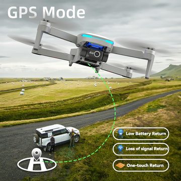 le-idea mit EIS Kamera, Professional Drone RC Quadcopter for Erwachsene Drohne (mit Brushless Motor und 2 Achsen Gimbal 5GHz WiFi Drohnen und Optische)