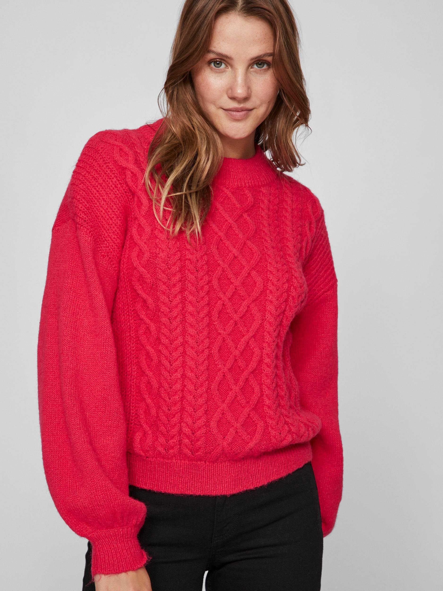 Vila Вязаные свитера VICHINTI O-NECK CABLE KNIT TOP/SU-NOOS