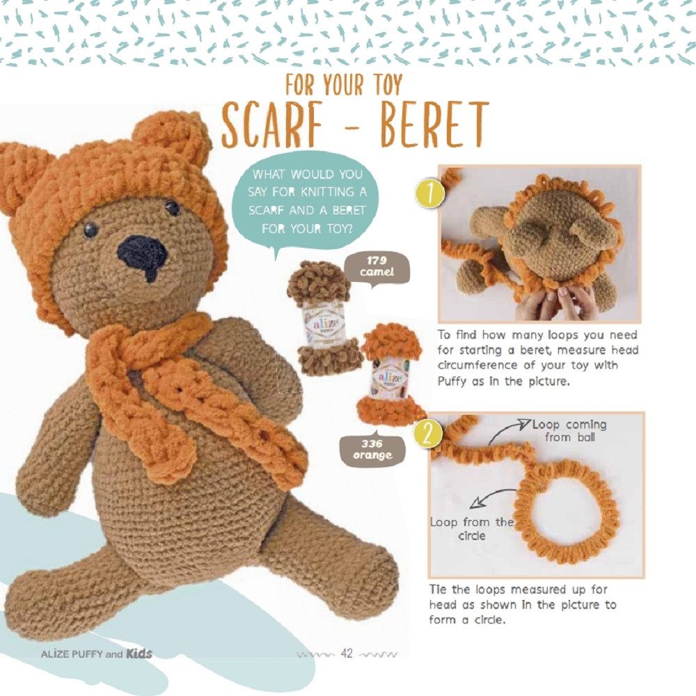 Alize 5 x ALIZE Puffy 262 Beige Häkelwolle, 9 m (Wolle), Babywolle Chenillegarn Handstrickgarn Fingerhäkeln Amigurumi