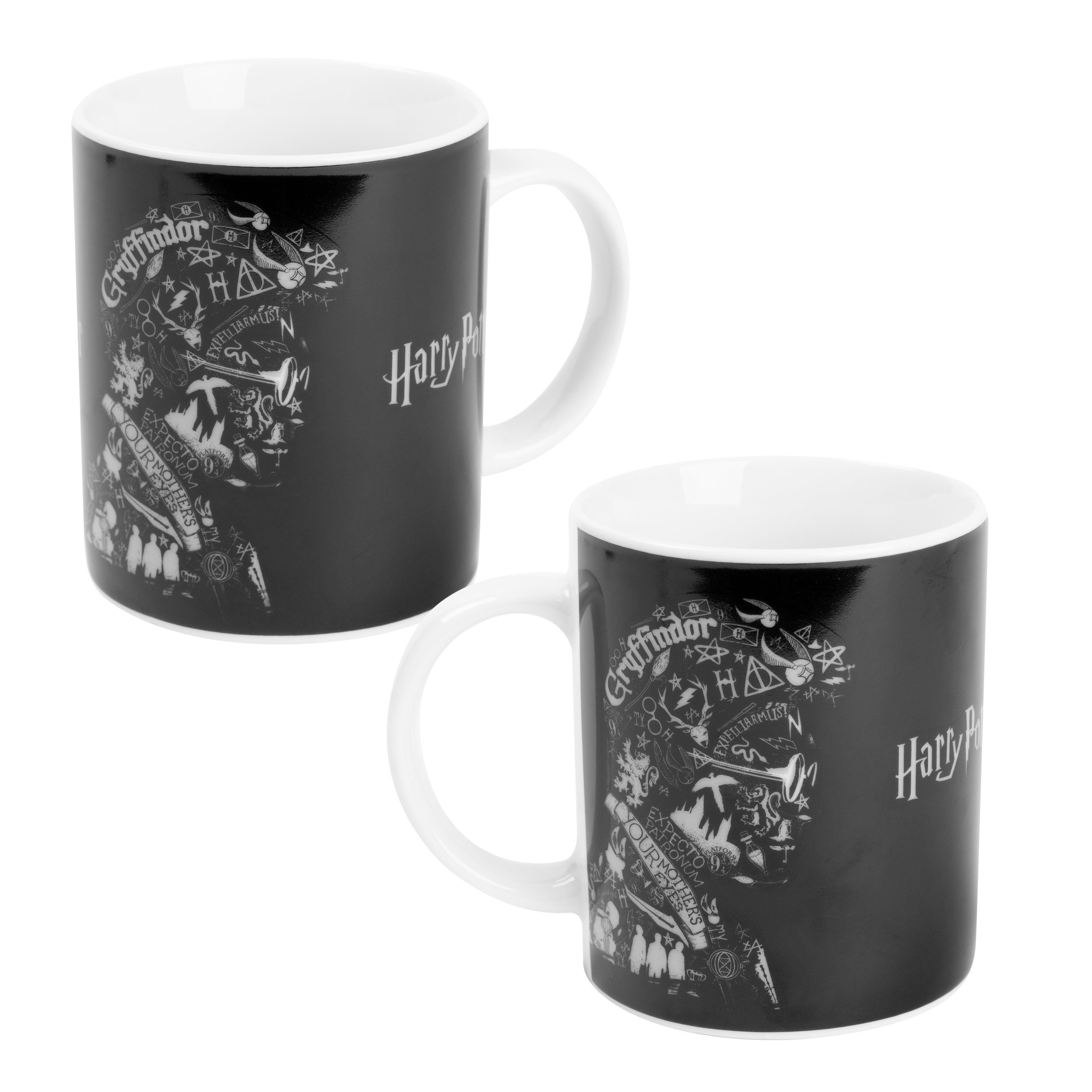 United Labels® Tasse Harry Potter Tasse - Silhouette Kaffeetasse aus Porzellan 320 ml, Porzellan | Tassen
