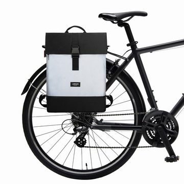 LARKSON Fahrradtasche Tammo Bike Reflective Rucksack Gepäckträger, 2 in 1 Rucksack und Gepäckträgertasche, Wasserabweisend