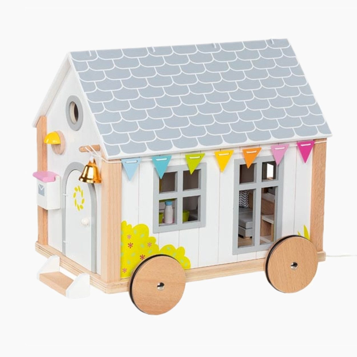 goki Puppenhaus Tiny House Hygge, (packung, 40-tlg., spar set), mit passendem Puppenhauszubehör