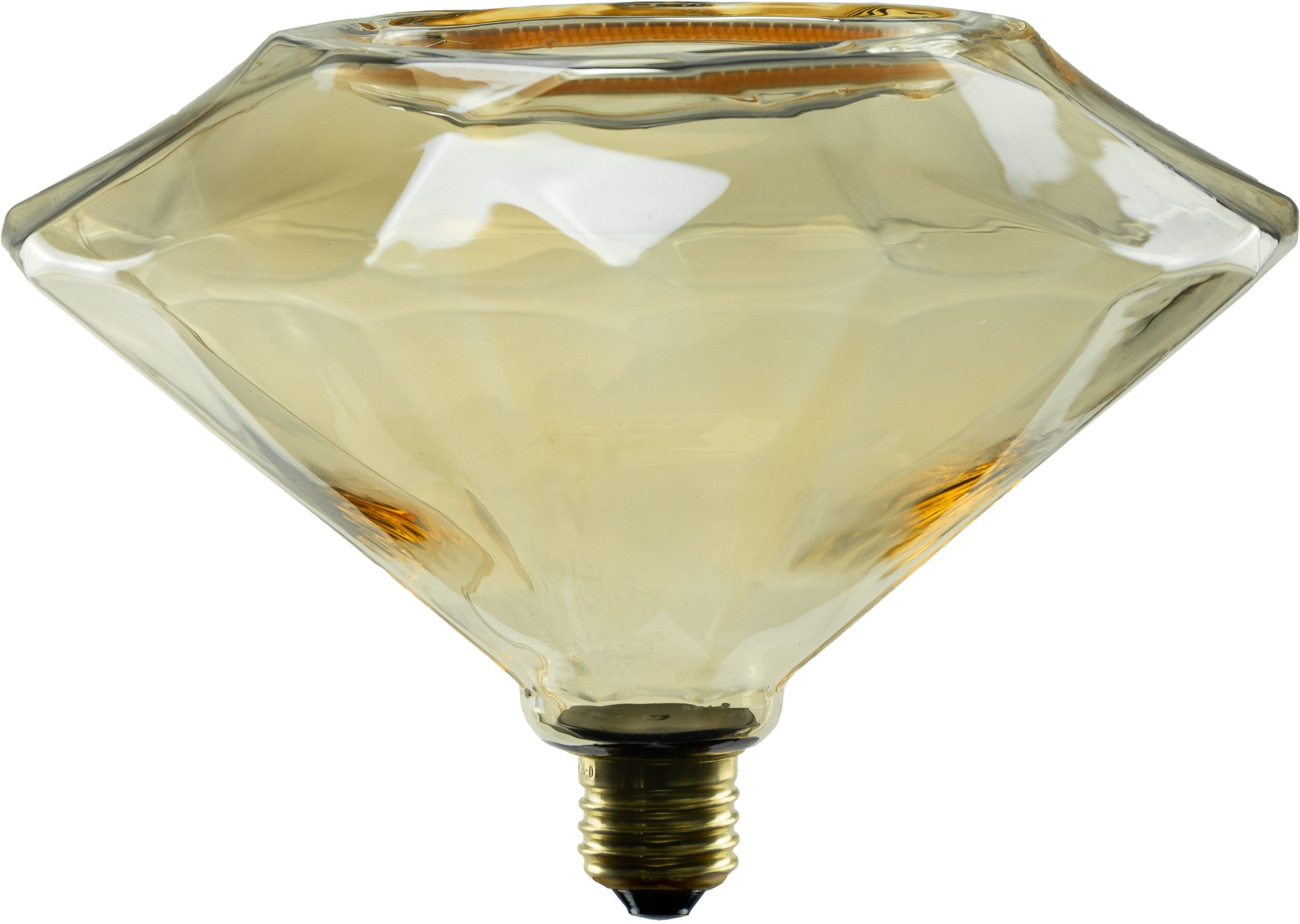 SEGULA LED-Leuchtmittel Floating, E27, 1 St., Warmweiß, dimmbar, Floating Diamond, gold, E27