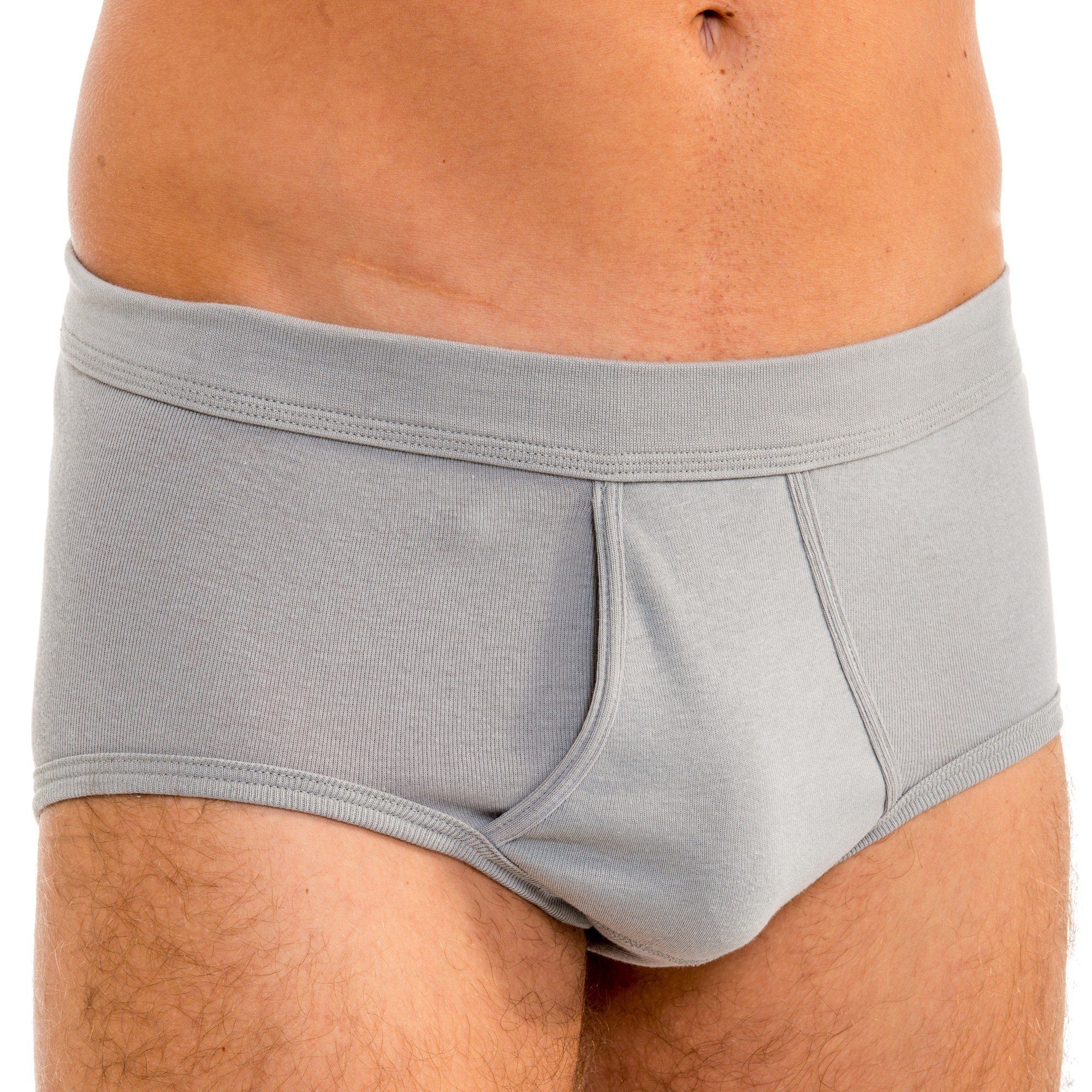 HERMKO Slip Briefs mit Eingriff,Bio-Baumwolle, breiter Weichbund, körpernah, große Größen