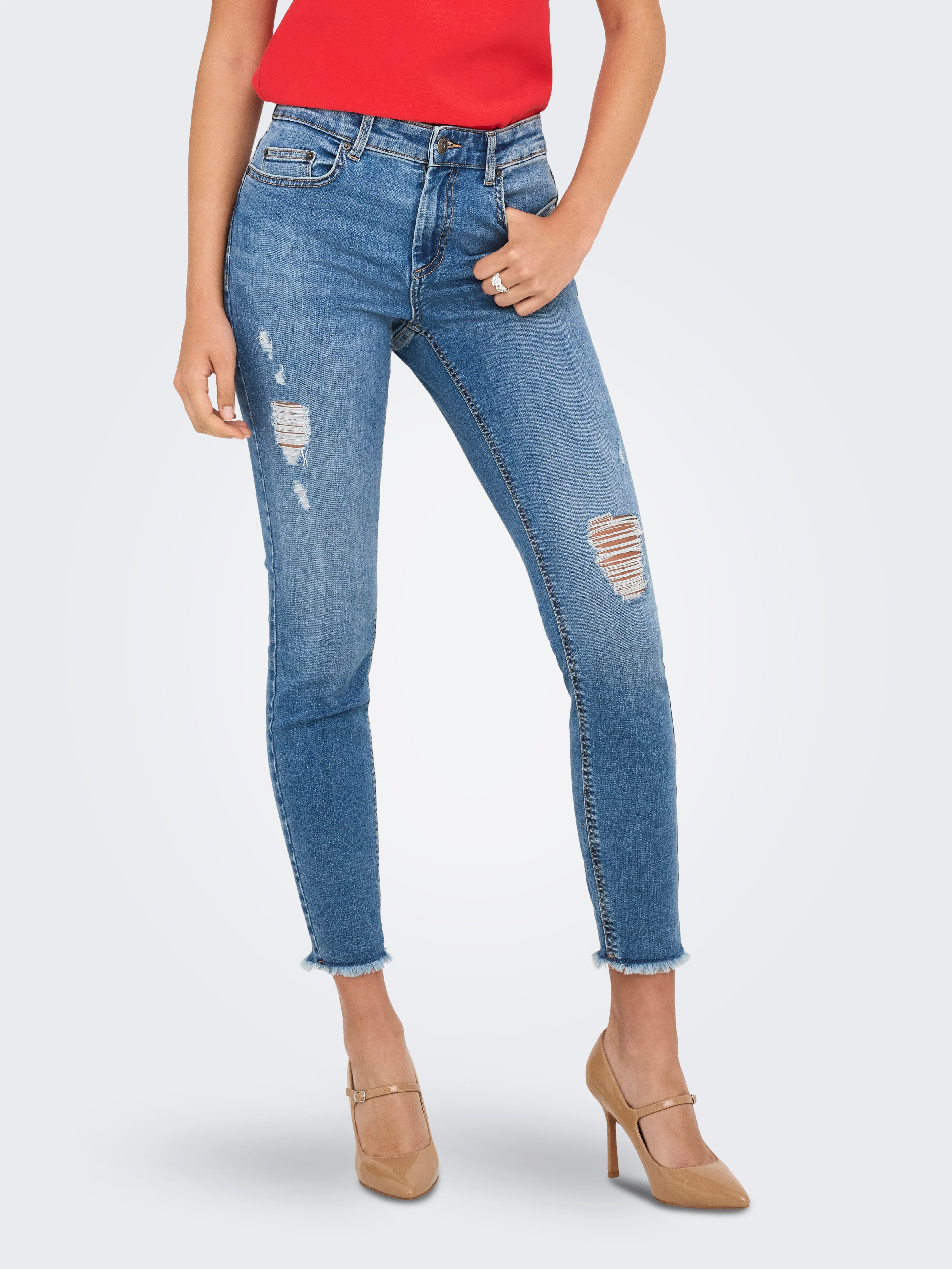 ONLY Skinny-fit-Jeans ONLBLUSH MID WAIST ANK günstig online kaufen