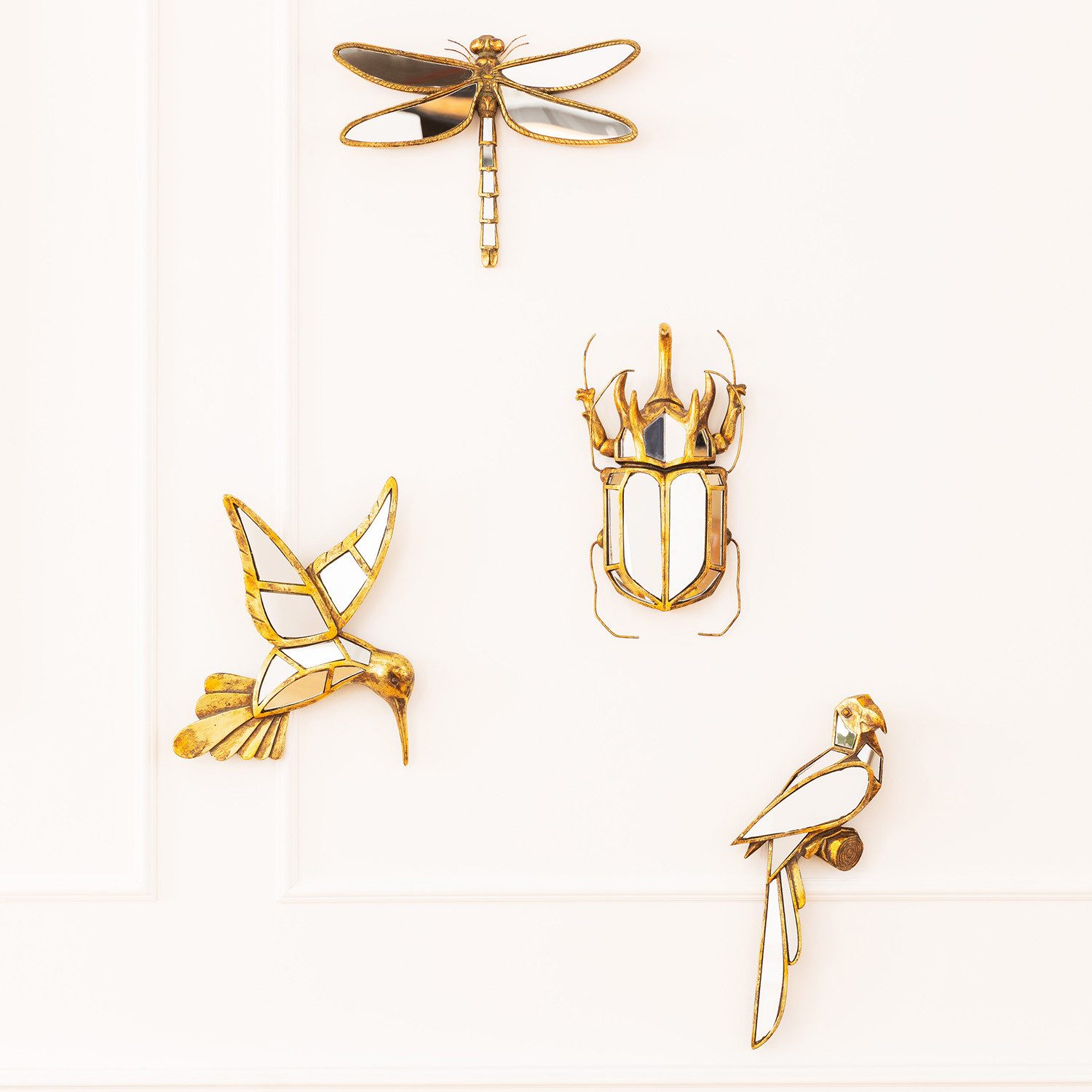 Kare Design Wanddekoobjekt Wandschmuck Beetle Mirror 25x39cm