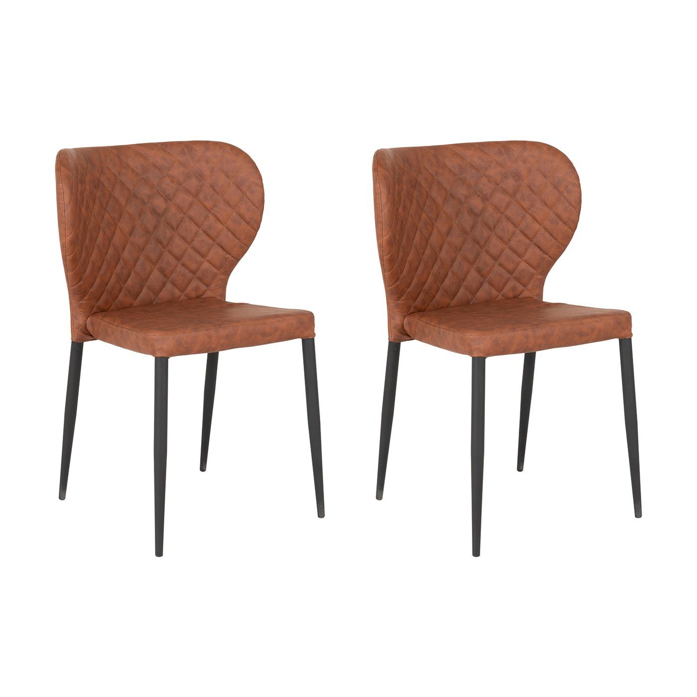Esszimmerstuhl 2er Set Pisa Esszimmerstuhl braun, schwarz.