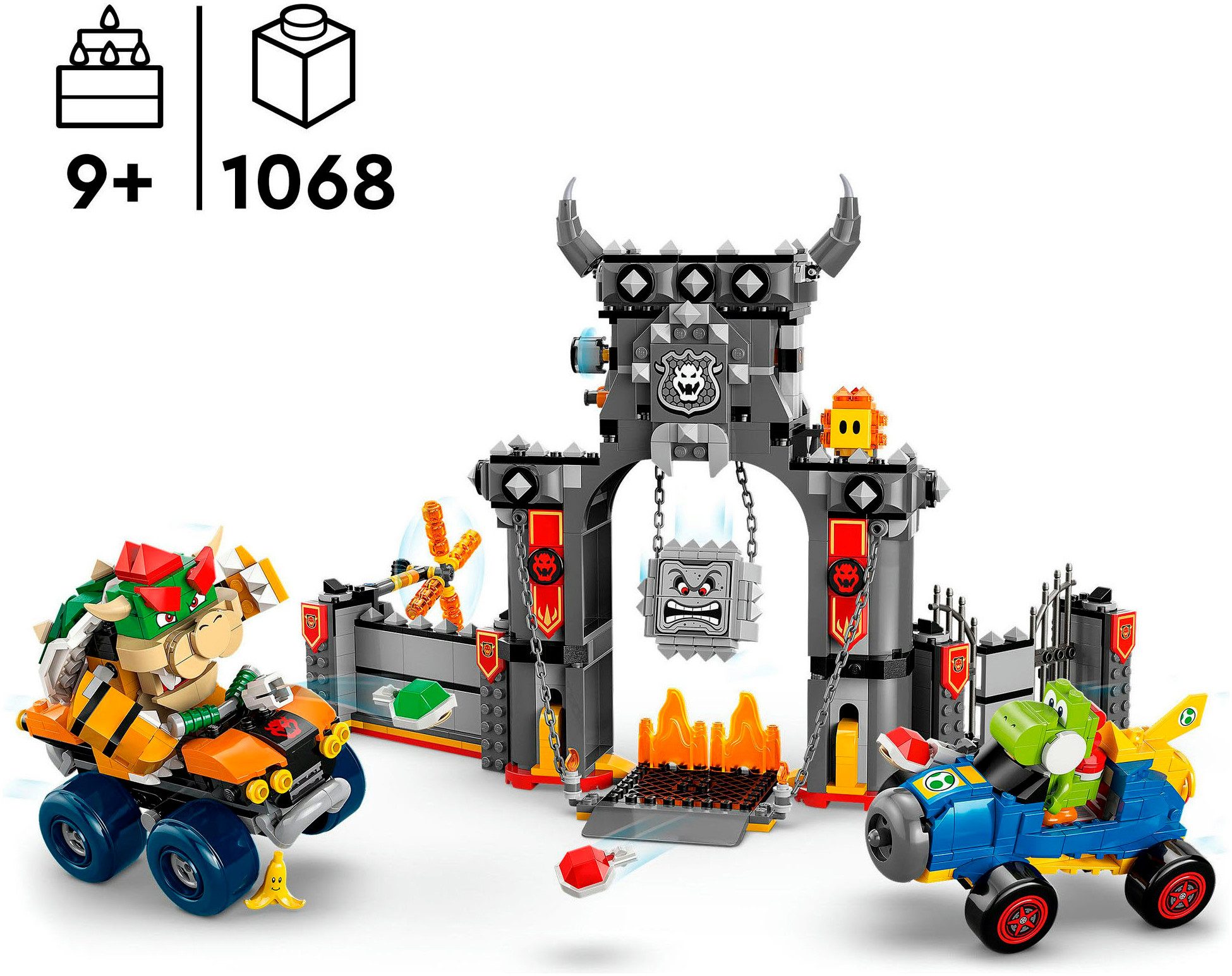 LEGO® Mario Kart – Bowsers Festung (72039), LEGO Super Mario Konstruktionsspielsteine, (1068 St), Made in Europe