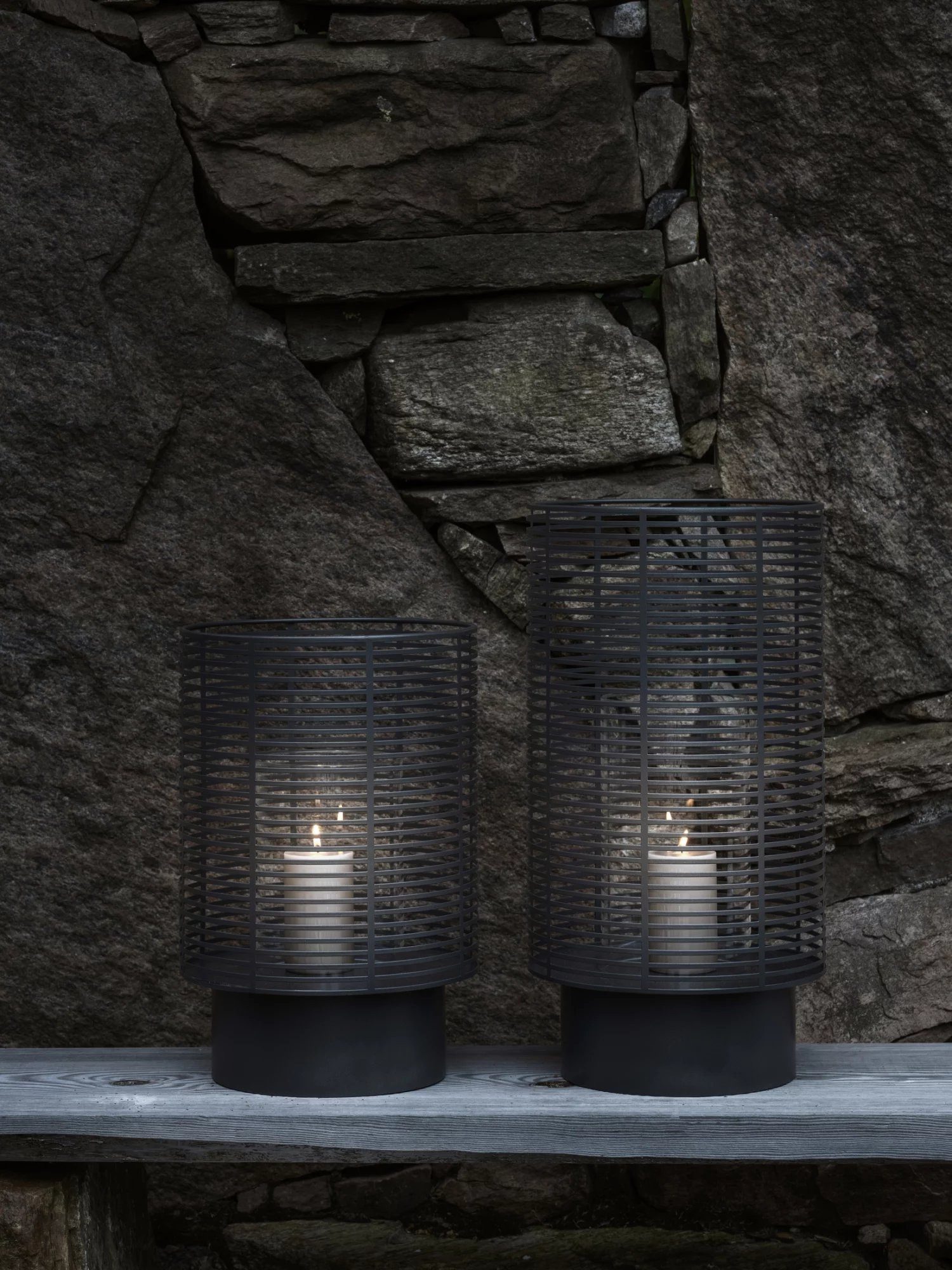 blomus Kerzenlaterne -OLEA- Outdoor Laterne: Windgeschützter Kerzenhalter aus Edelstahl, Witterungsbeständig, Pulverbeschichtet, Zeitlos, Hochwertig, Blickfang