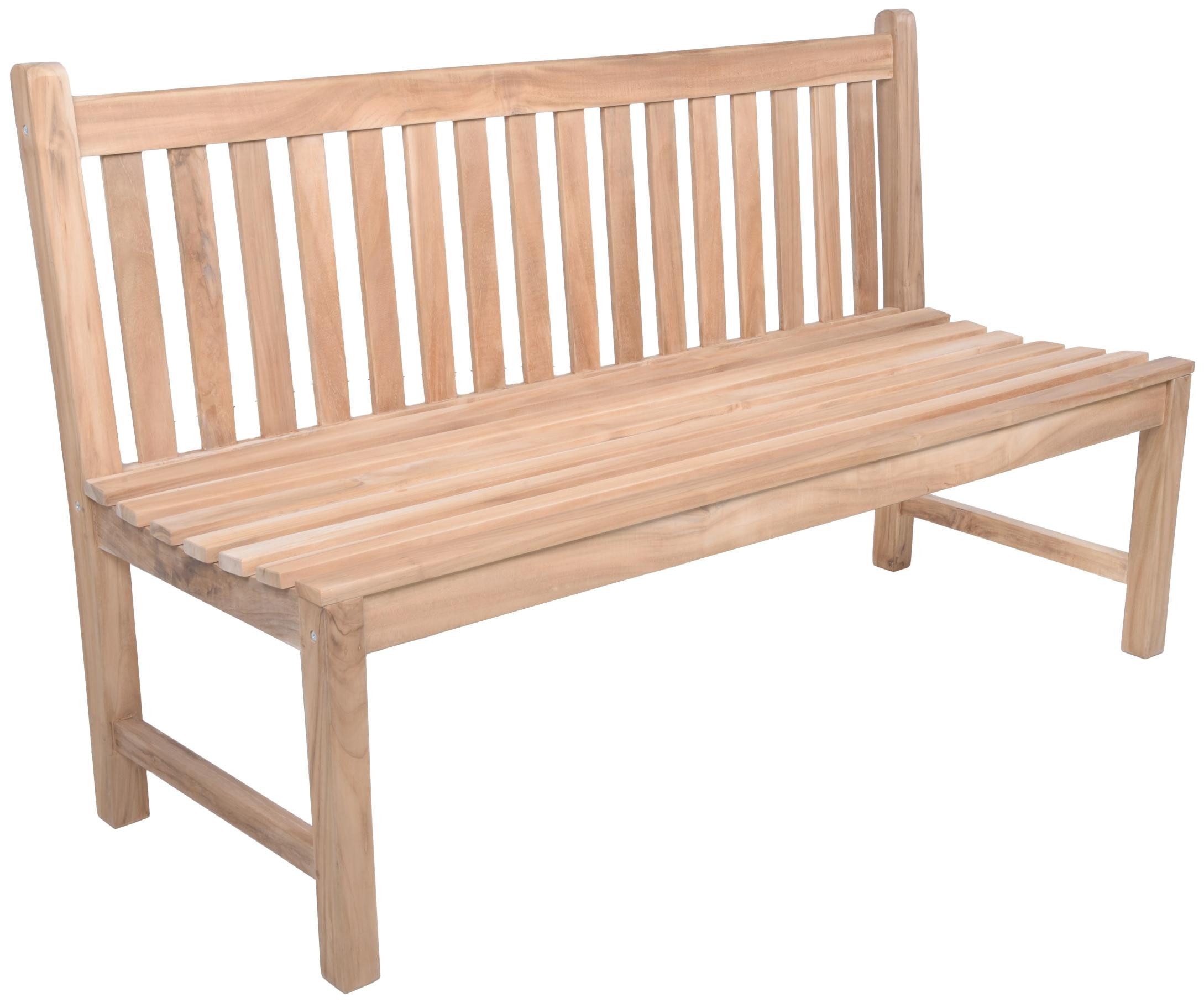 Garden Pleasure Gartenbank Teak Gartenbank SOLO 150 cm ohne Armlehne