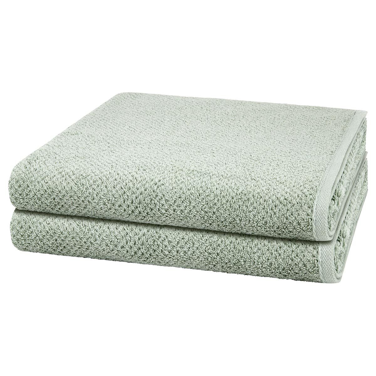 Cawö Handtuch Set Pure, Walkfrottee (Spar-Set, 2-St), 2 X Duschtuch im Set - Baumwolle - Saugstark