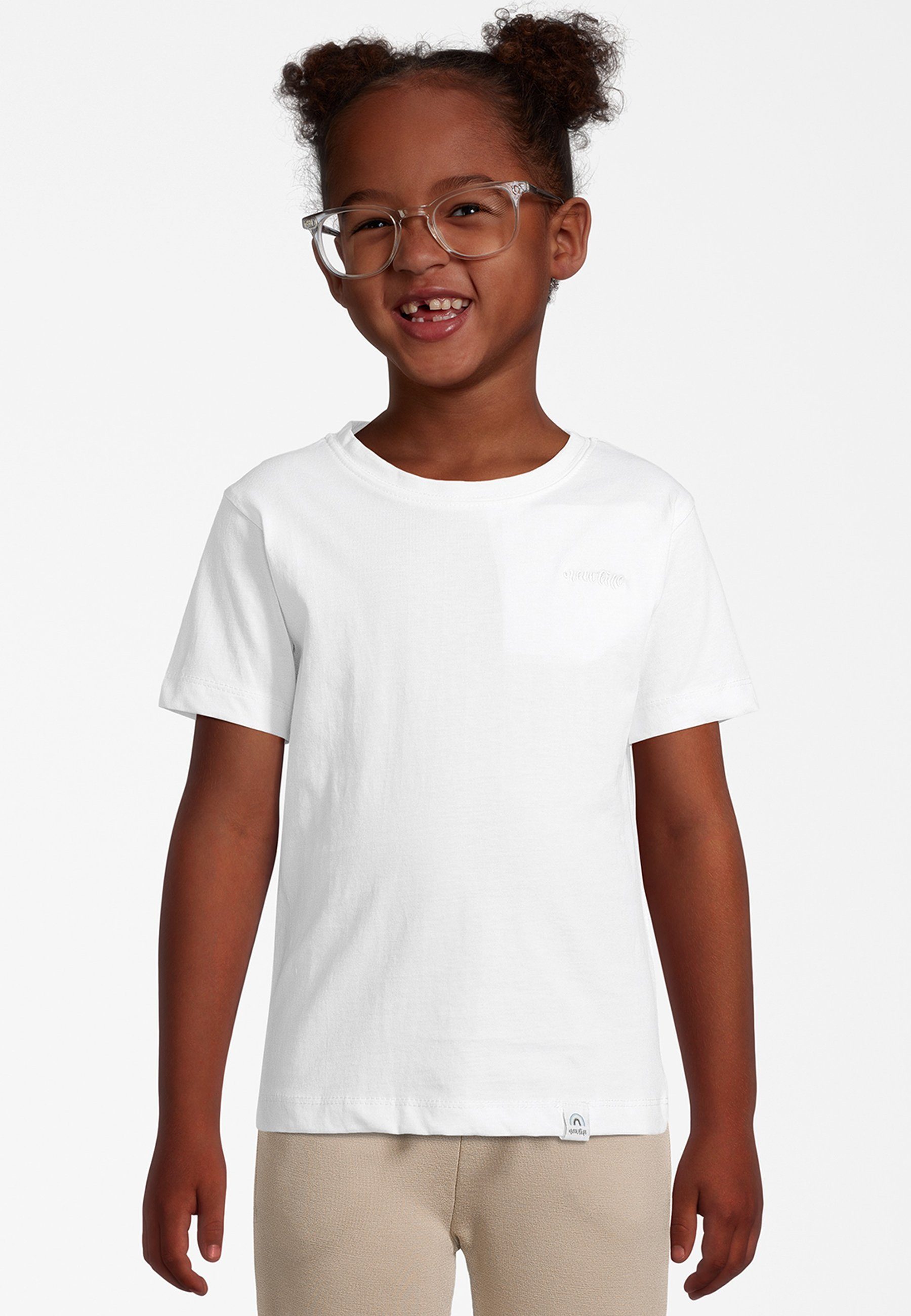 New Life T-Shirt Basic T-Shirt GOTS zertifizierte Bio-Baumwolle Weiß
