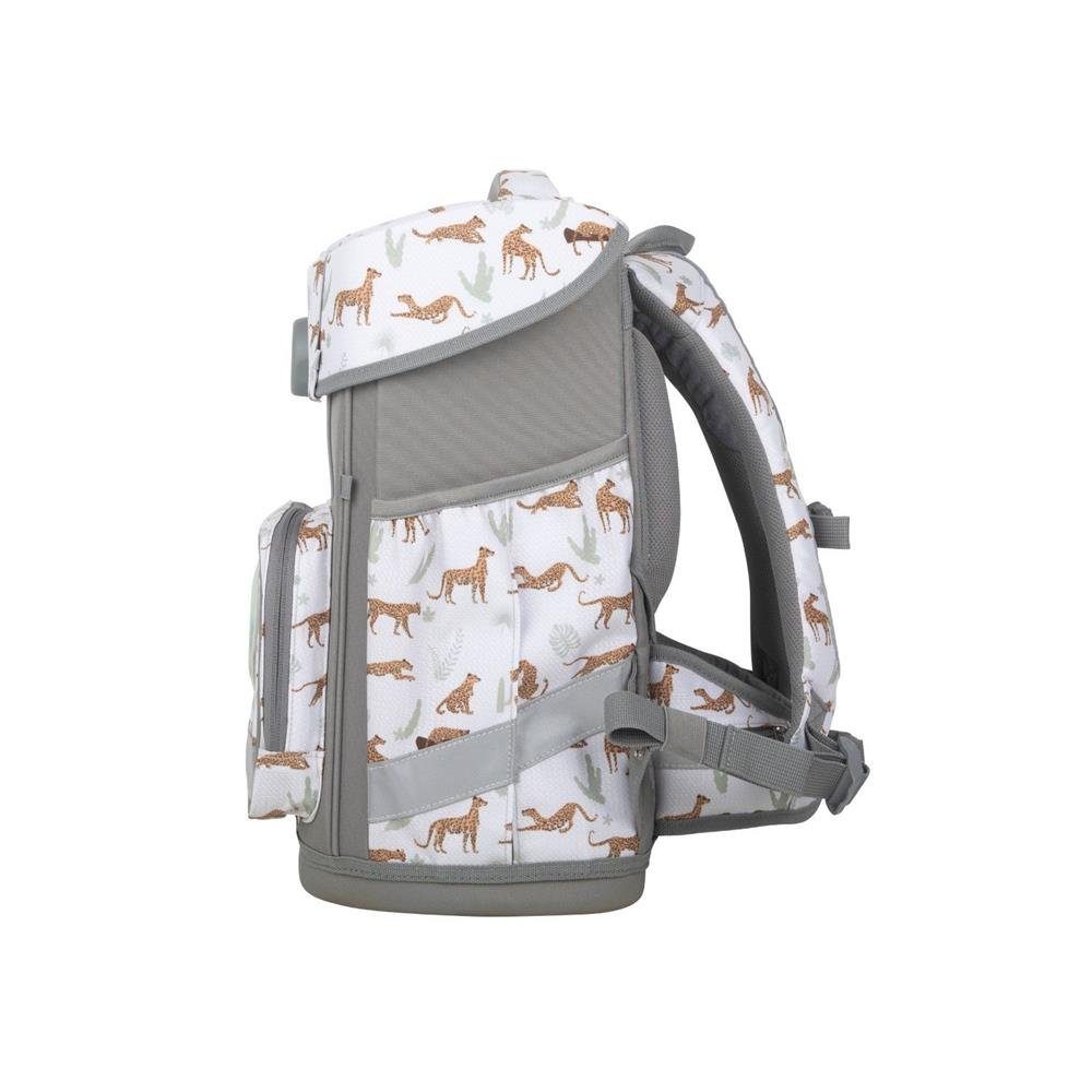 SCHOOL-MOOD® Schulrucksack Champion (Set, 7-tlg., mit Turnbeutel, Etui, Schlamperrolle, Brustbeutel, Brotdose, Patchies), 21 Liter, für Grundschule