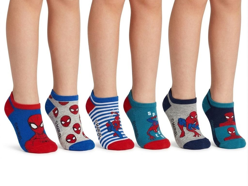 Spiderman Sneakersocken 6x Spiderman kurze Kindersocken Strümpfe Socken Sneaker Kurze Kindersocken