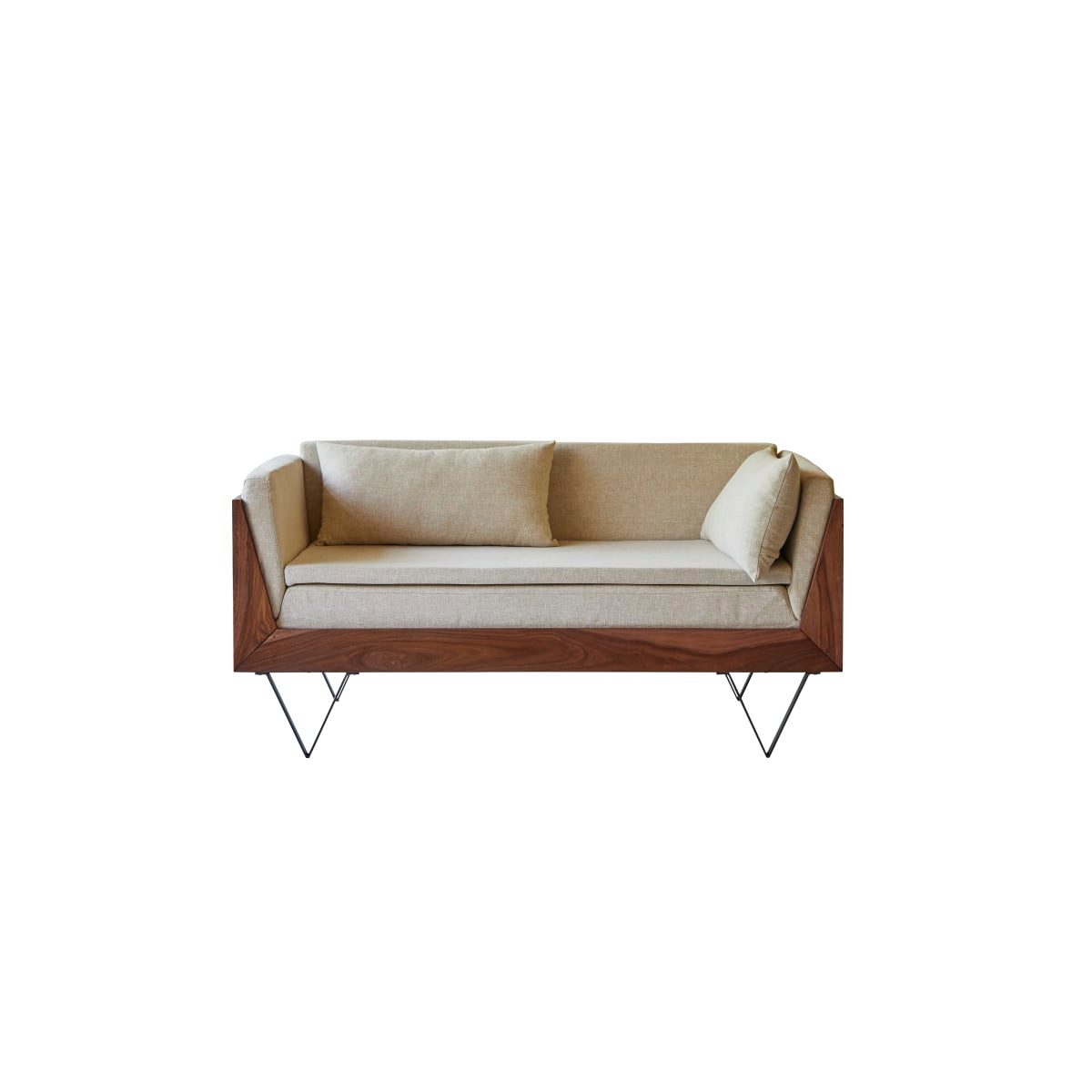 Tikamoon Sofa Sofa Metric aus Palisanderholz, 2-Sitzer