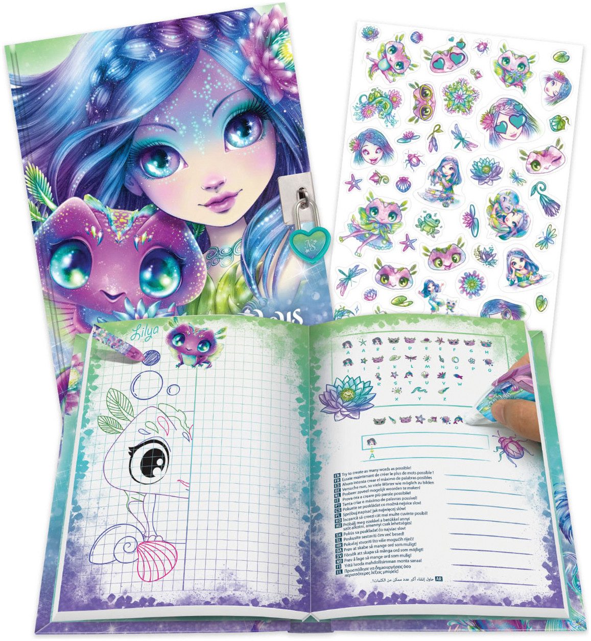 Nebulous Stars Kreativset Geheimes Tagebuch-Set Deluxe, Individuelle Gestaltung des Tagebuches