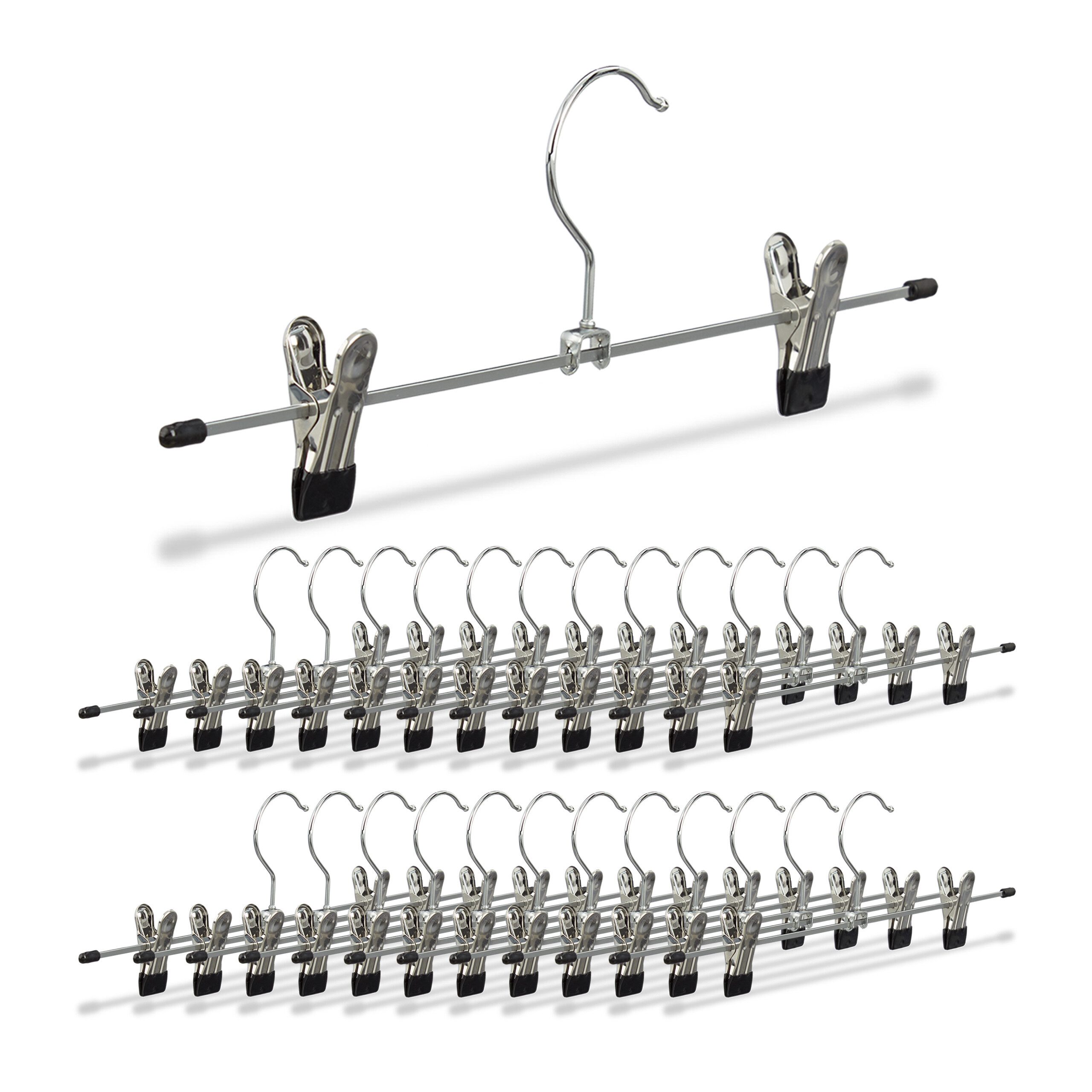 relaxdays Kleiderbügel 25er Set Hosenbügel Metall, günstig online kaufen