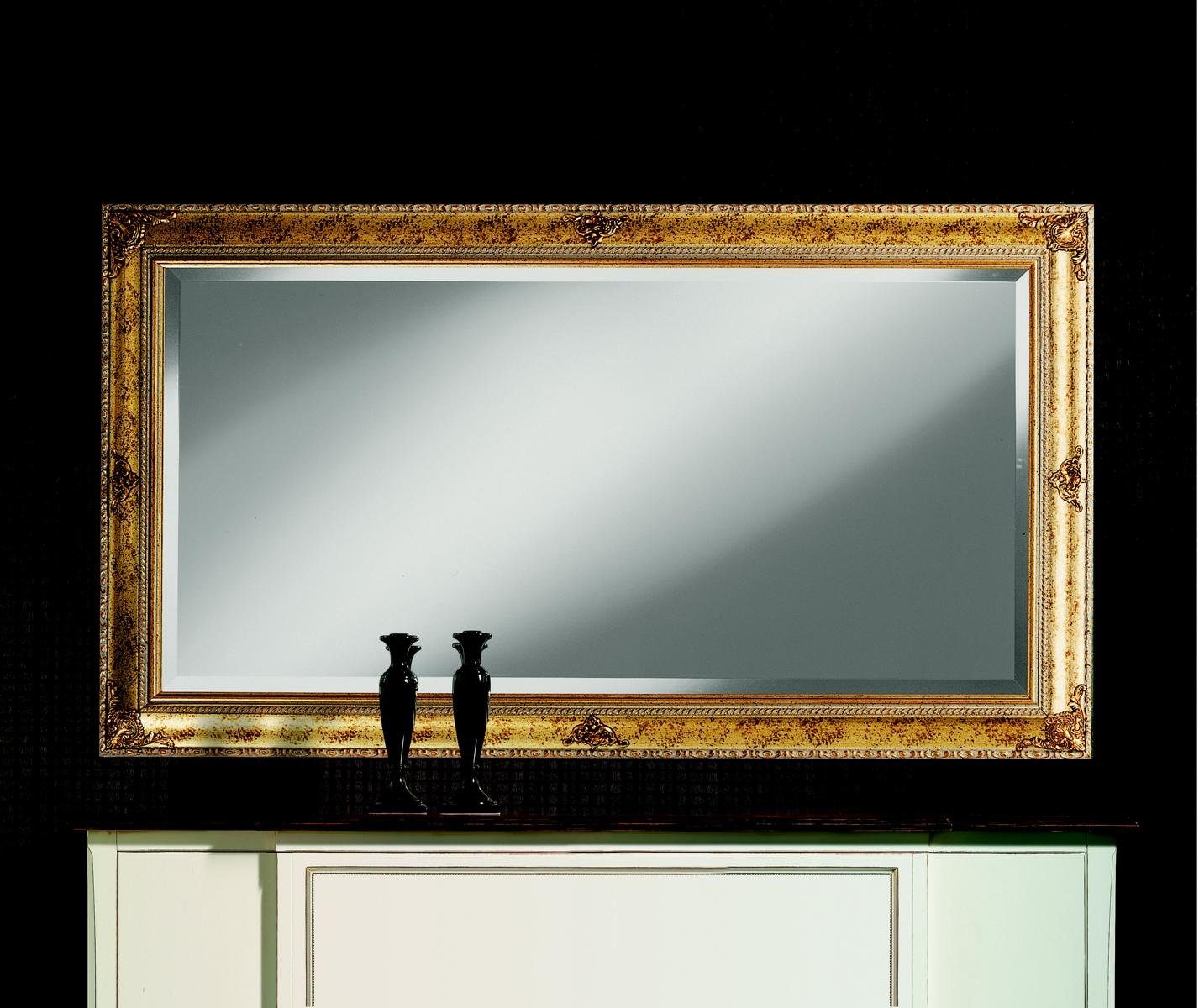 JVmoebel Spiegel Klassischer Design Spiegel Wandspiegel Retro Barock Rokoko Goldene Holz Rahmen