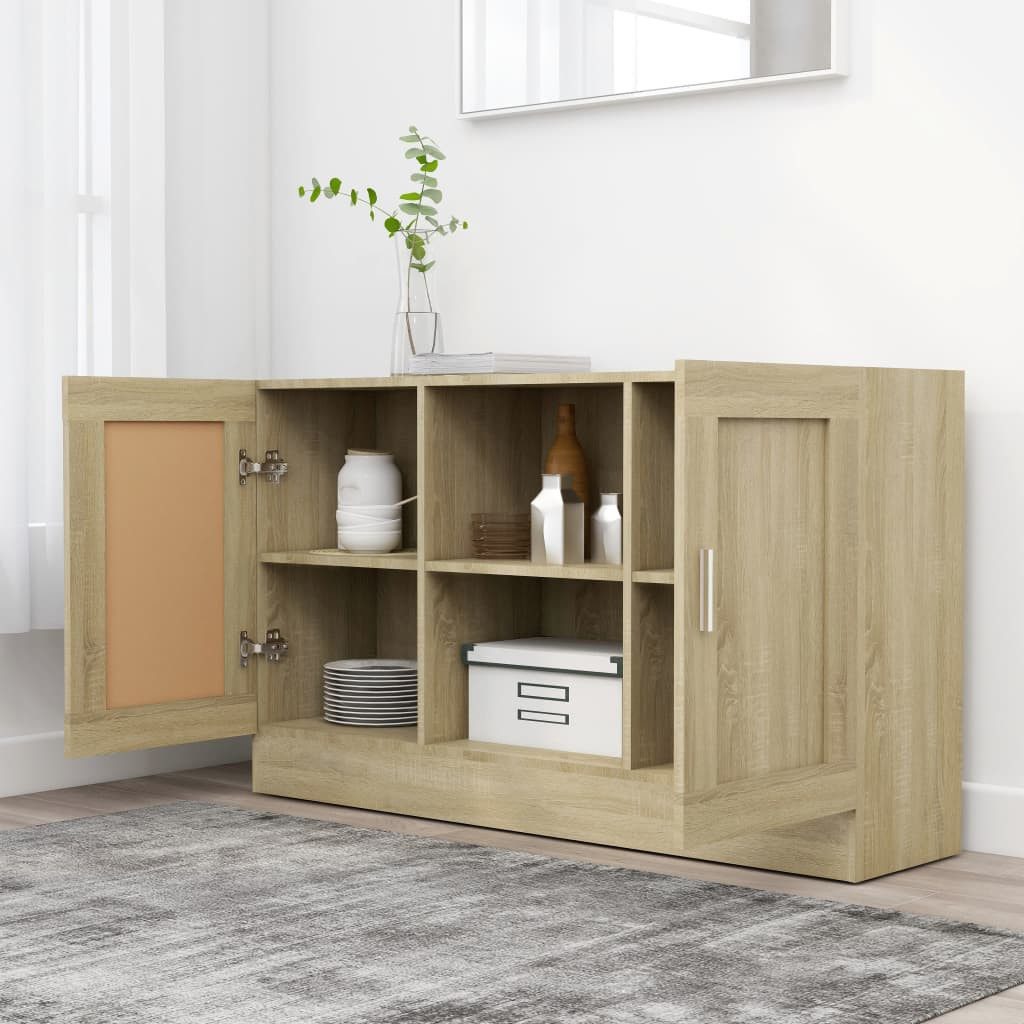 vidaXL Sideboard NA Sideboard Sonoma Eiche 120x30,5x70 cm Spanplatte