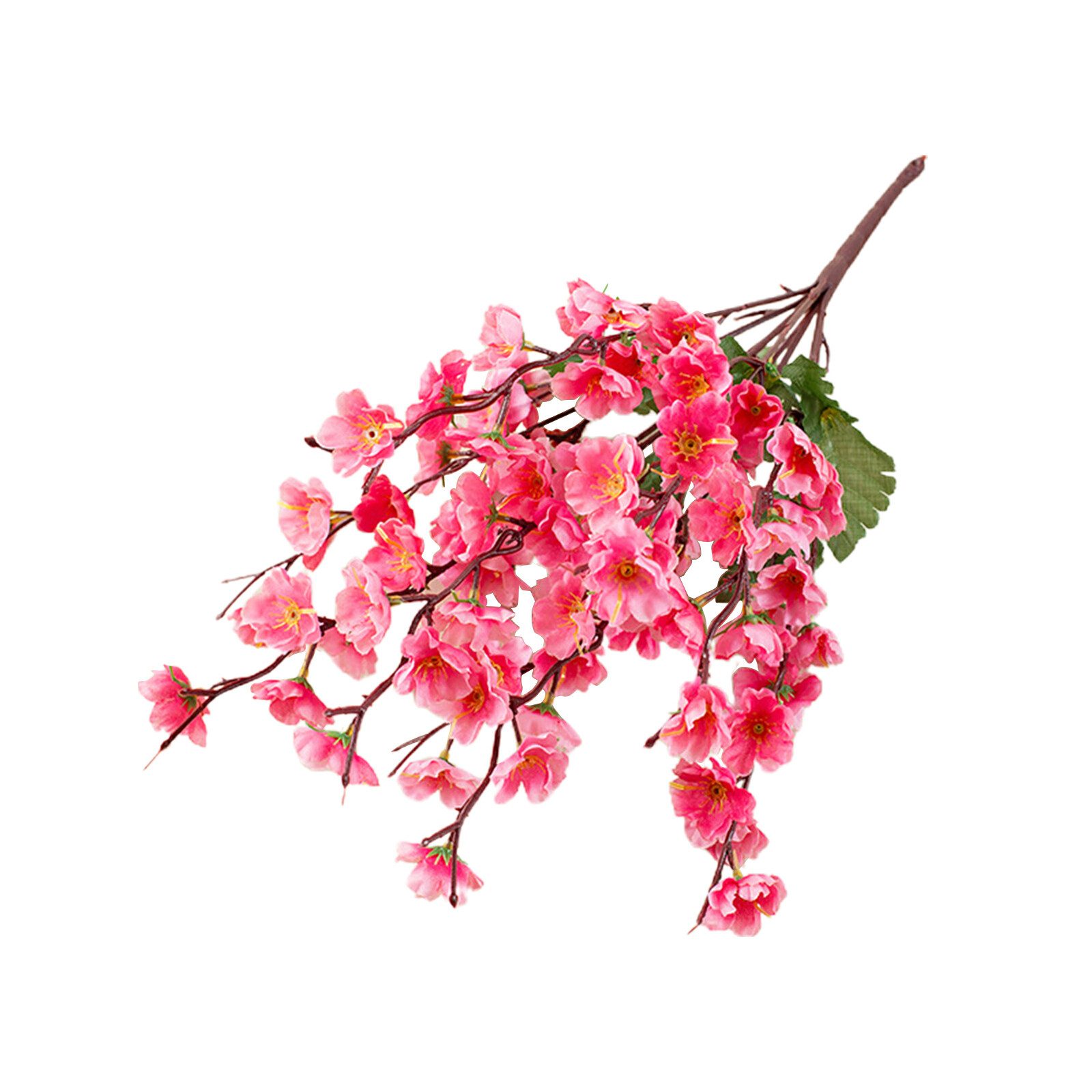 Kunstblume Taube Simulation neun-gegabelt Pflaumenblüte Pfirsichblüte, FUROKOY, Höhe 42 cm, 16.5inch Künstliche Blumensträuße Blumen Seidenblumen, Rosa