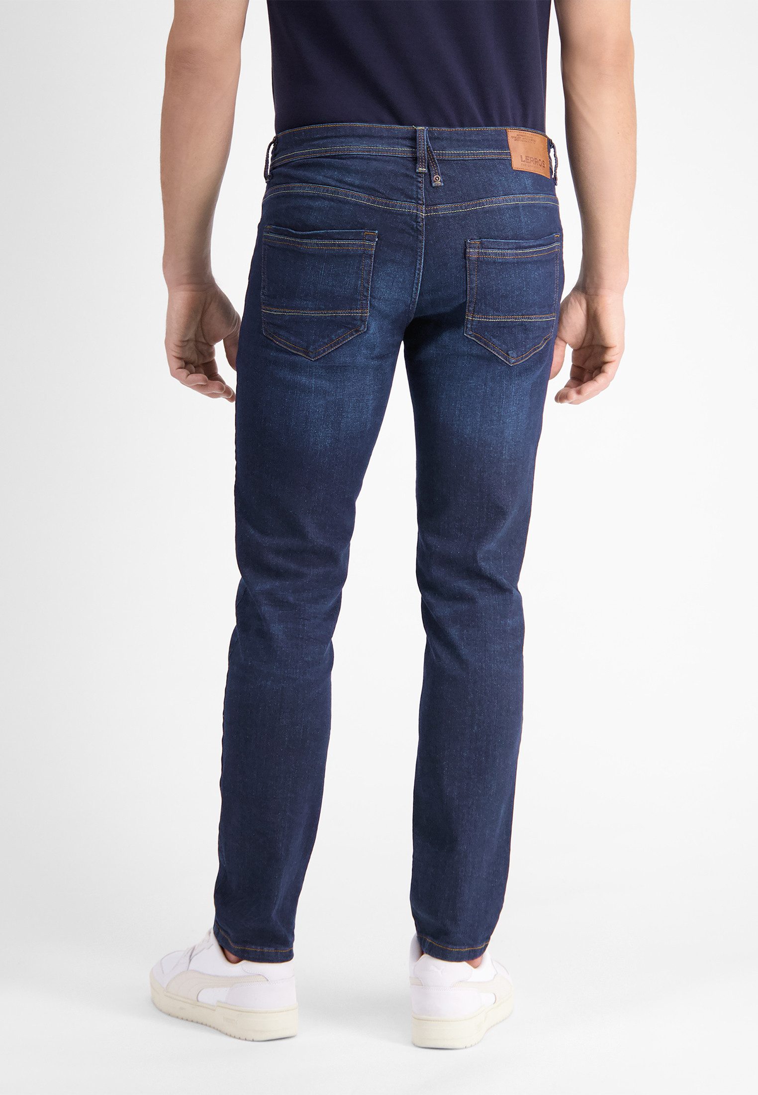 LERROS Slim-fit-Jeans CONLIN 5-Pocket Stretch-Denim, SLIM FIT Herren Jeans, blau, bequem, Used-Look, 99% Baumwolle, 1% Elasthan – Bild 5 von 5