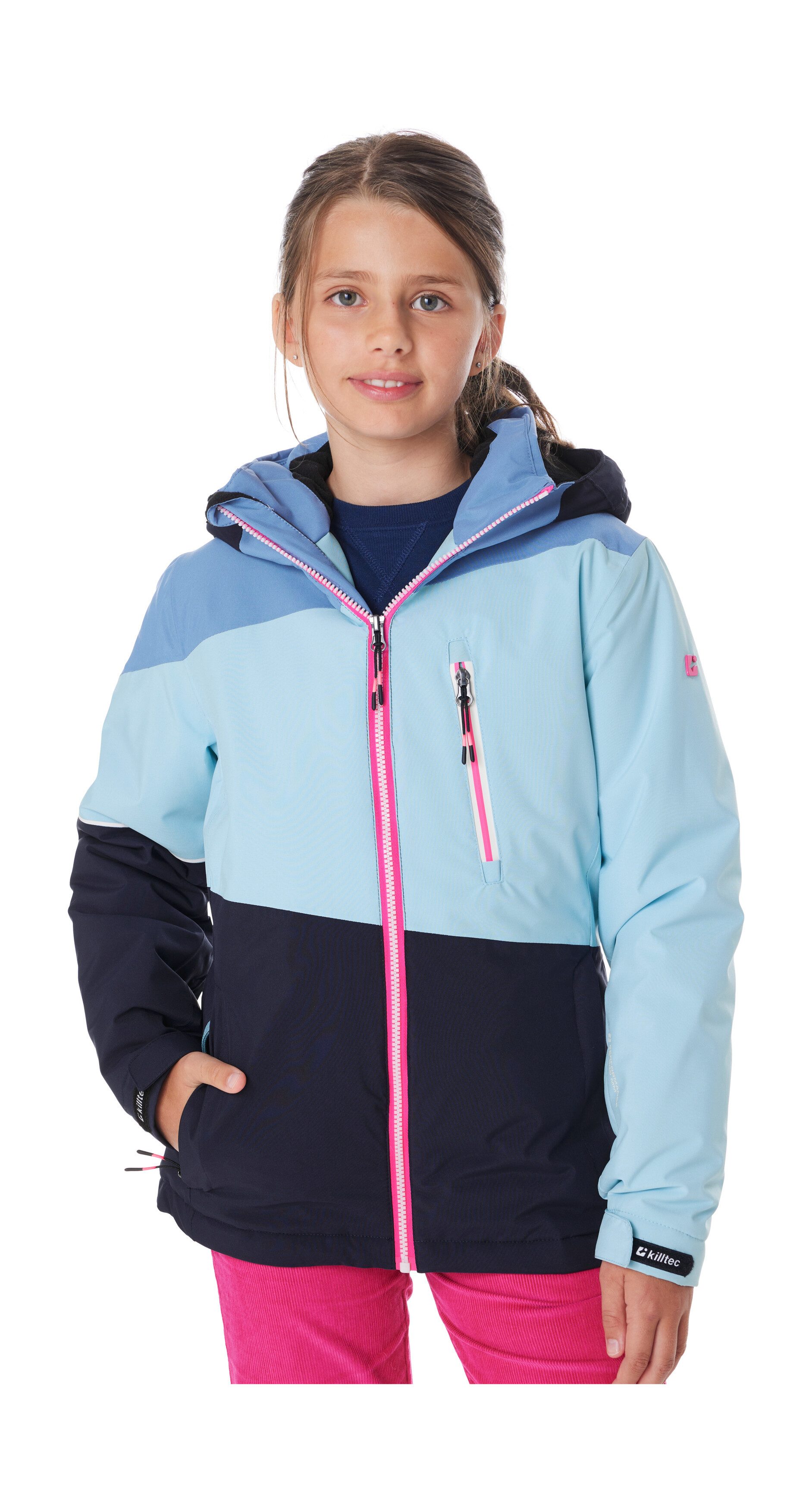 Killtec Skijacke KSW 331 GRLS SKI JCKT Atmungsaktive, wasserdichte Jacke mit Fleece-Innenseite, Skipasstasche