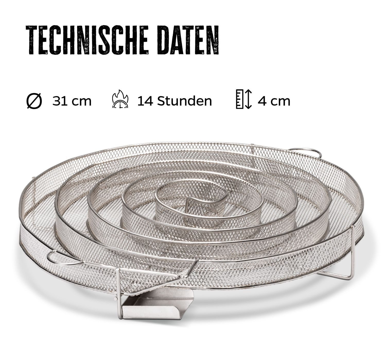Grillfürst Räucherbox Grillfürst Räucherschnecke / Kaltrauchgenerator XXL 31cm