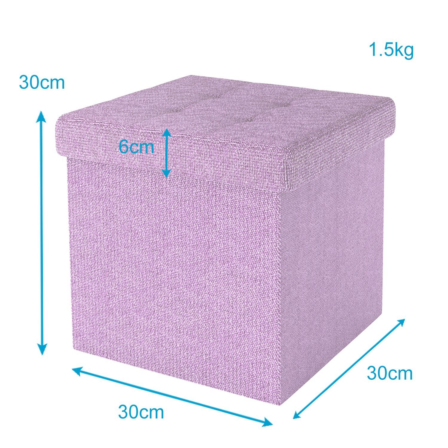 Intirilife Sitzhocker (Sitzwürfel mit Stauraum 30x30x30 günstig online kaufen