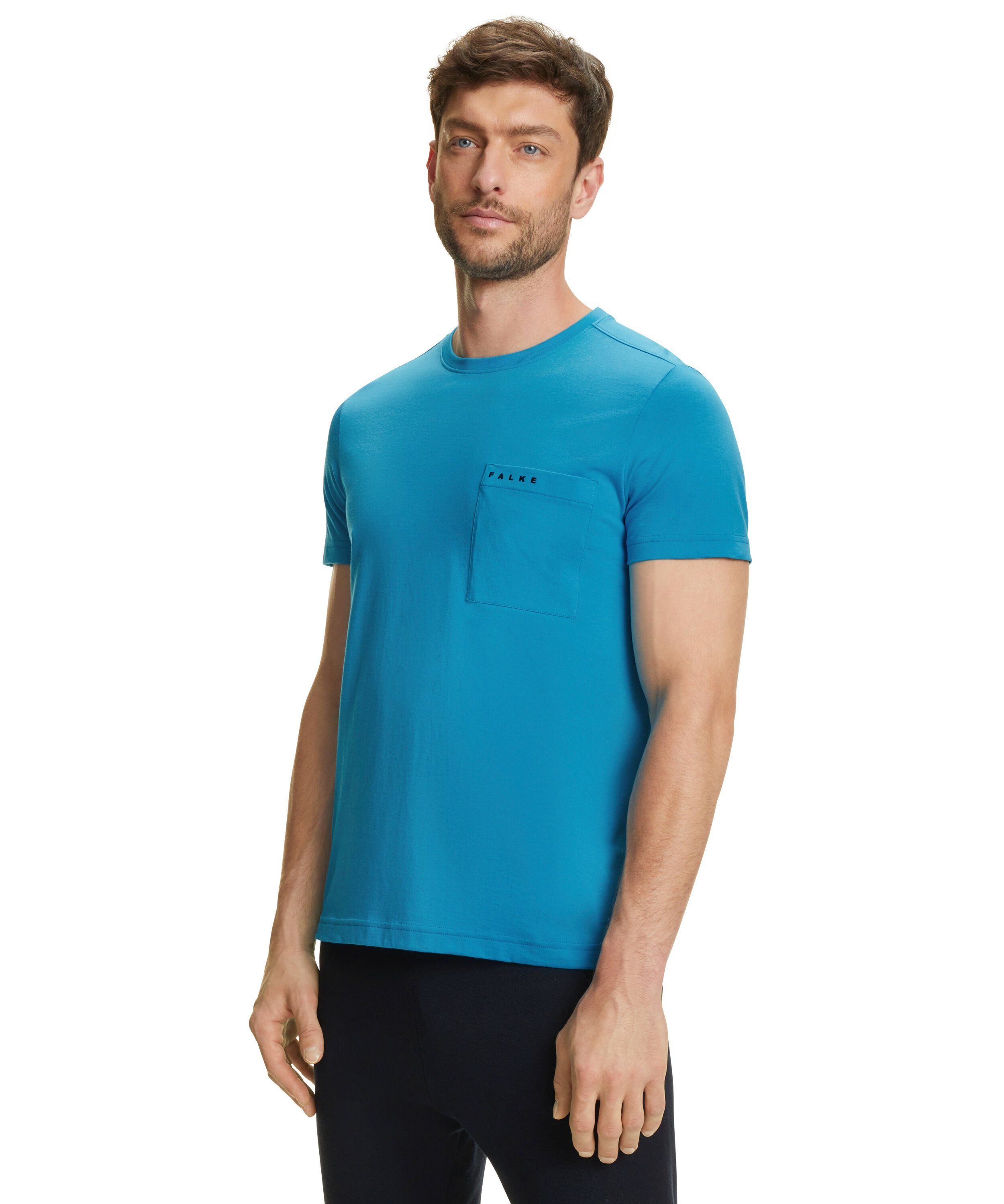 FALKE T-Shirt (1-tlg) aus hochwertiger Pima-Baumwolle ocean (6836)