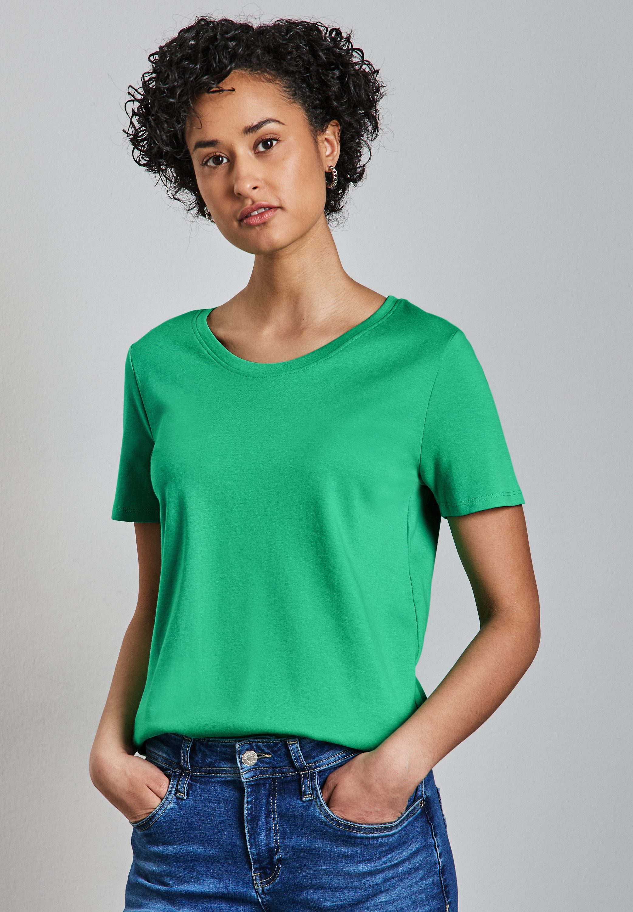 STREET ONE T-Shirt aus reiner Baumwolle günstig online kaufen