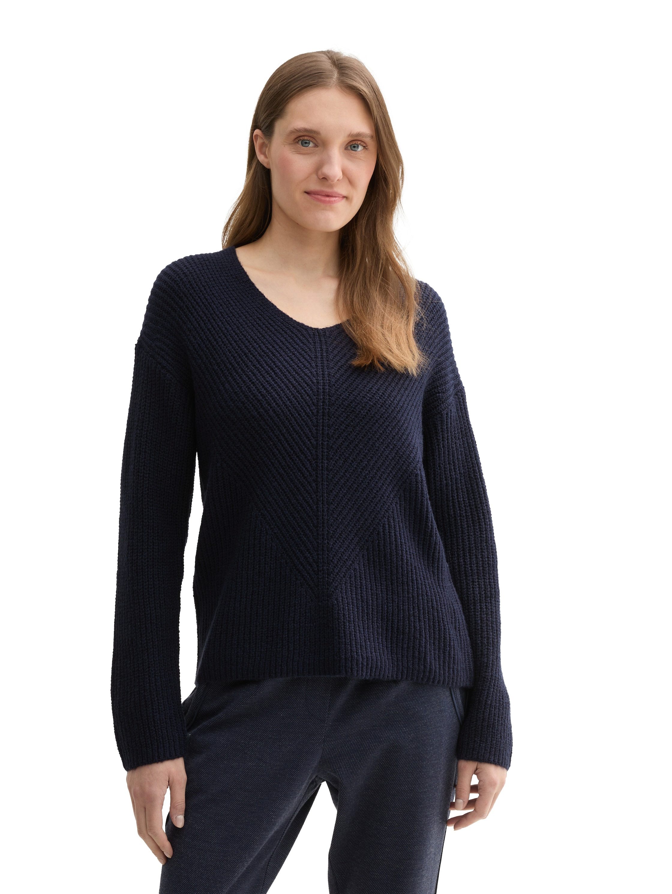 TOM TAILOR Strickpullover mit V-Ausschnitt günstig online kaufen