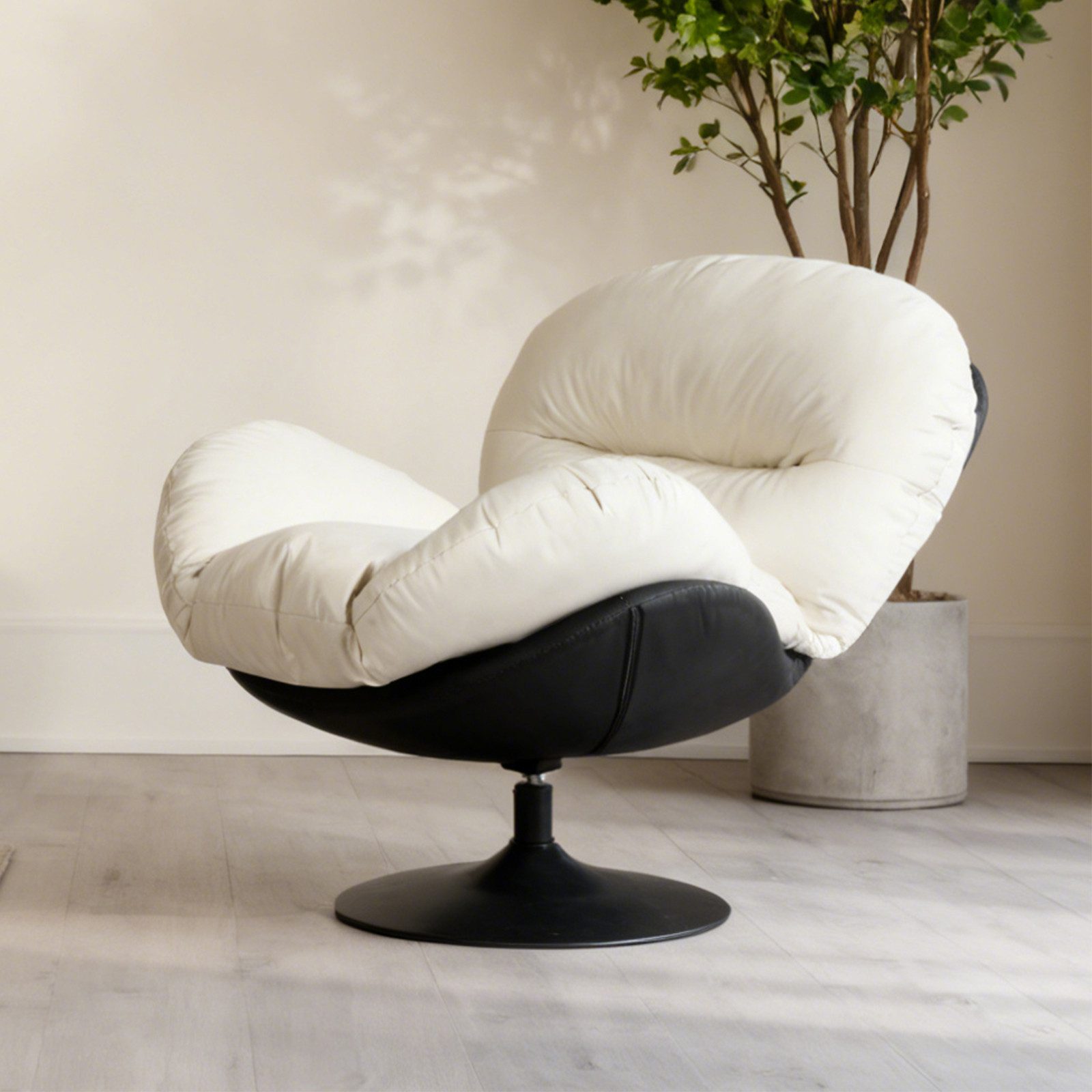 PEALOV Drehsessel 360° höhenverstellbarer Relax‑ und Loungesessel mit abnehmbarem Sitz (1-St), Großer TV‑Sessel mit Metallgestell für das Wohnzimmer