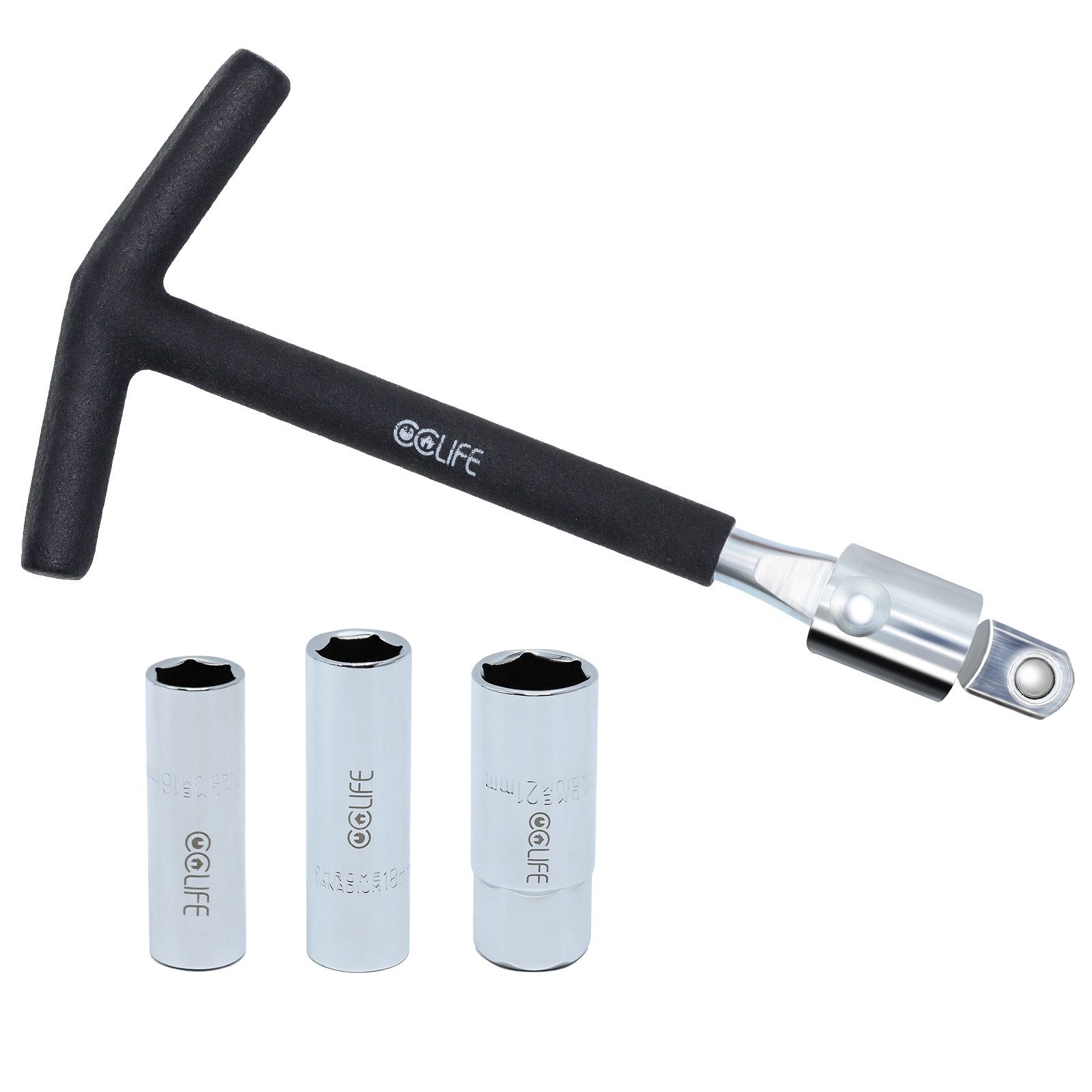 CCLIFE Zündkerzenschlüssel Zündkerzenschlüssel für Auto und Motorrad Zündkerzenentferner-Werkzeug