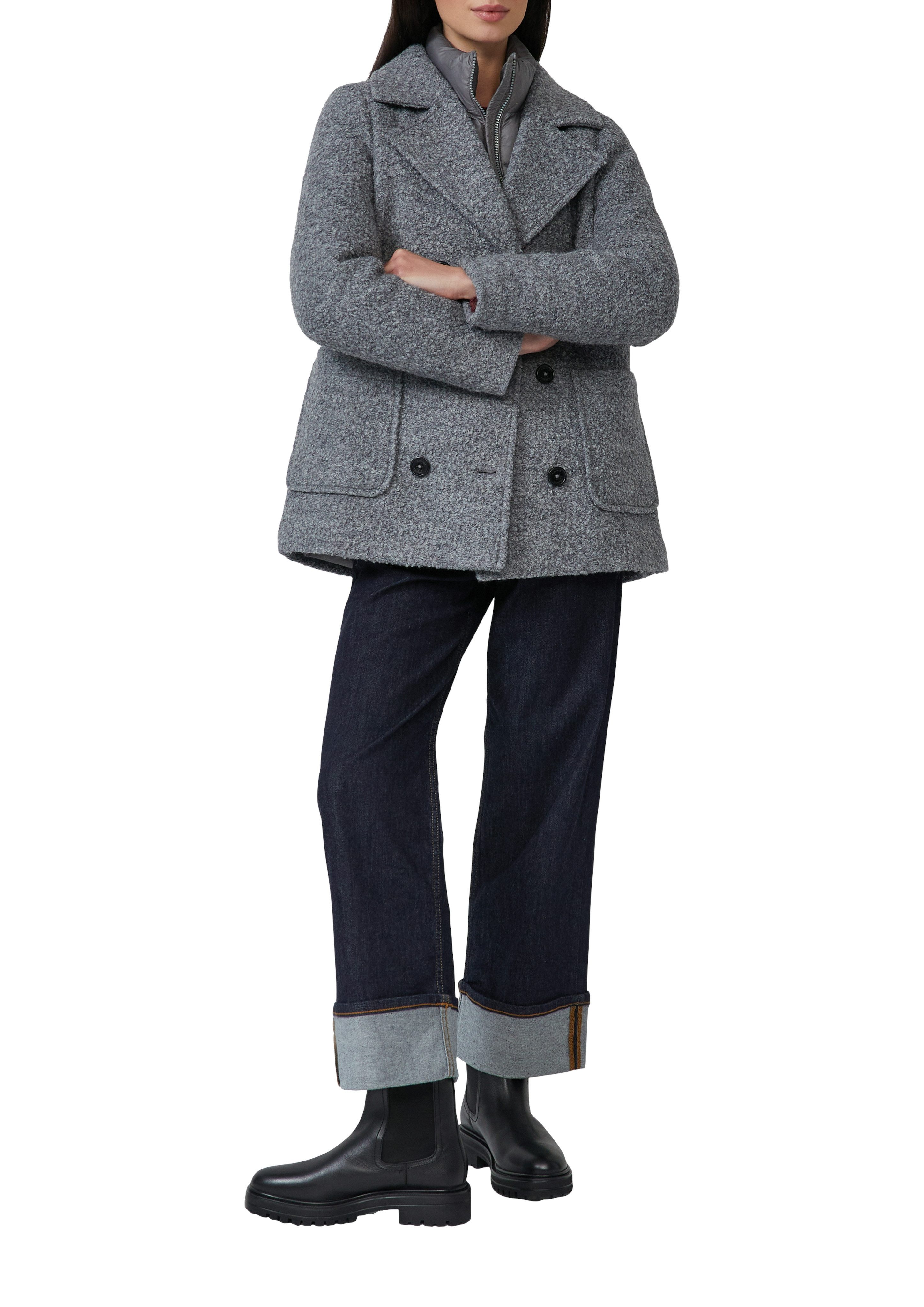 s.Oliver Cabanjacke mit Reverskragen und doppelreihiger Knopfleiste, Woll-A günstig online kaufen