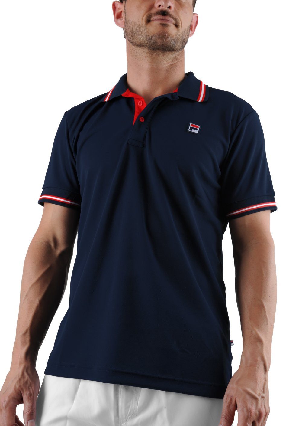 Fila Poloshirt Piro navyblau/rot Herren