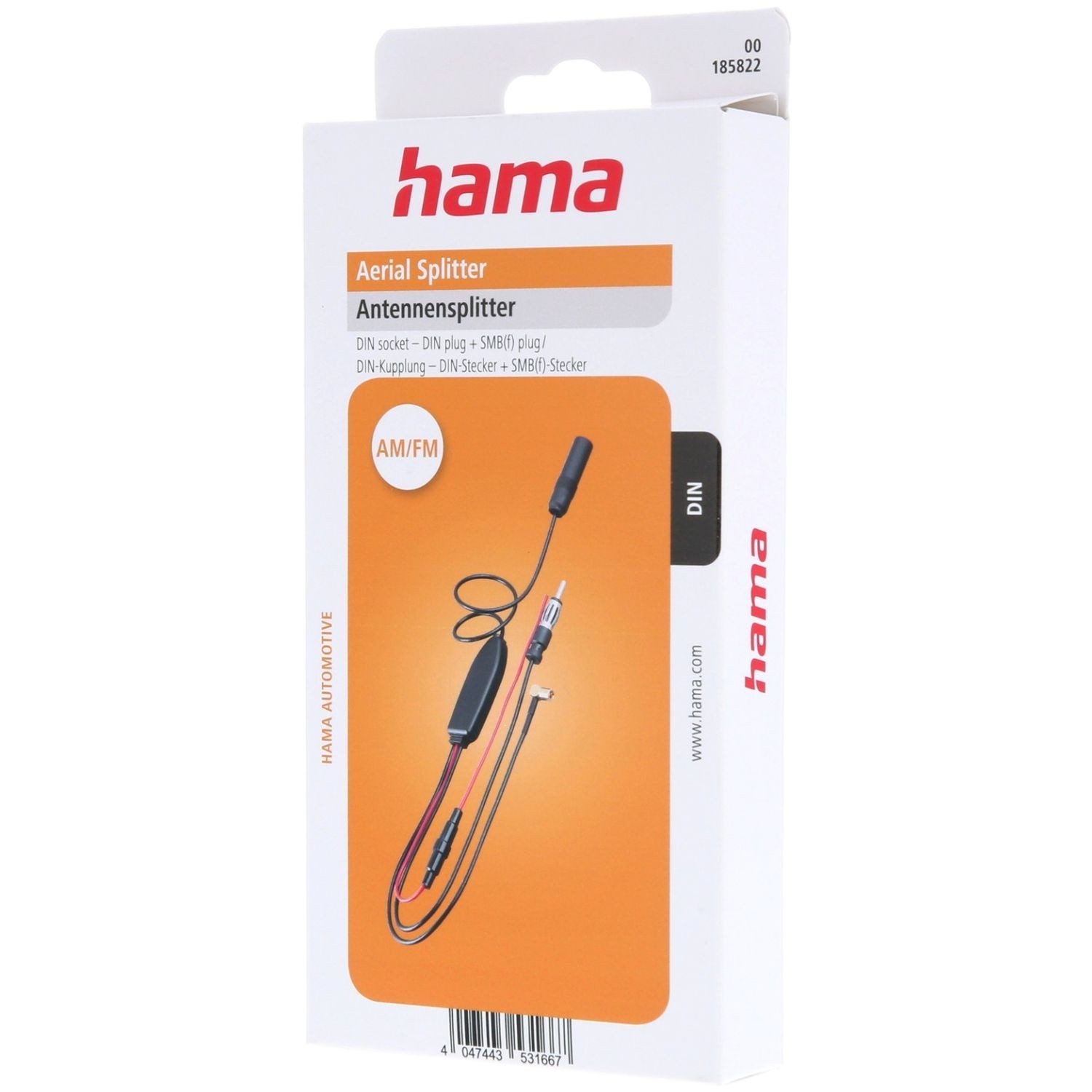 Hama Antennensplitter AM / FM + DAB / DAB+ SMB Autoradio-Scheibenantenne – Bild 4 von 5