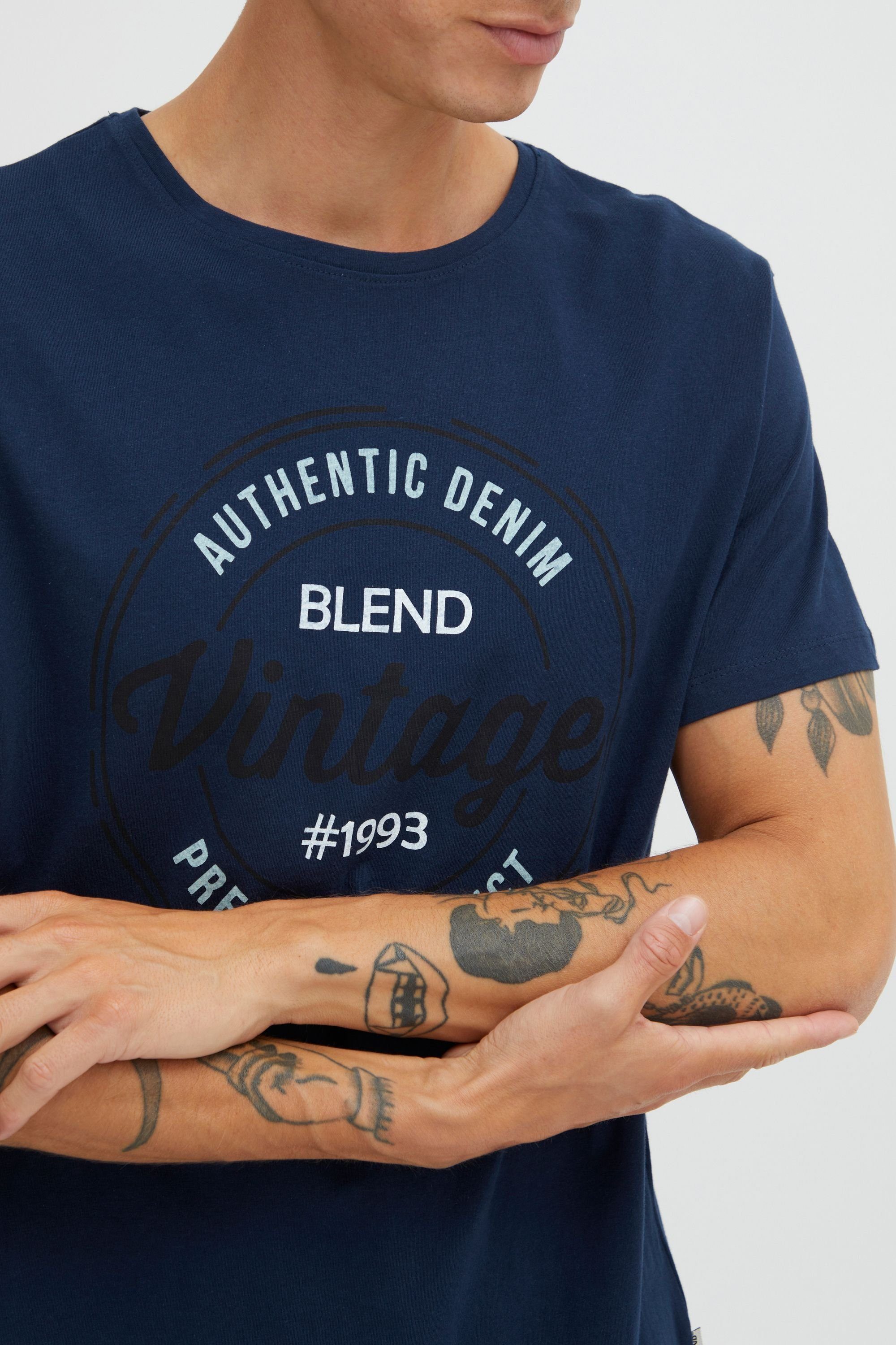 Blend T-Shirt Tee BLEND Dress Blues 20714811