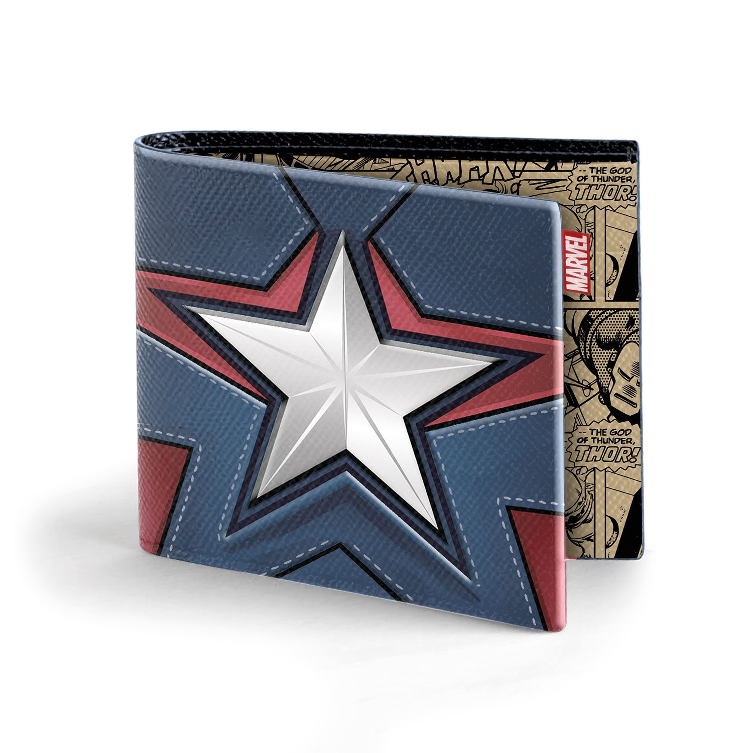 Karactermania Geldbörse Marvel Captain America Herrenbrieftasche Portemonnaie Wallet Portmonee, Innenprint