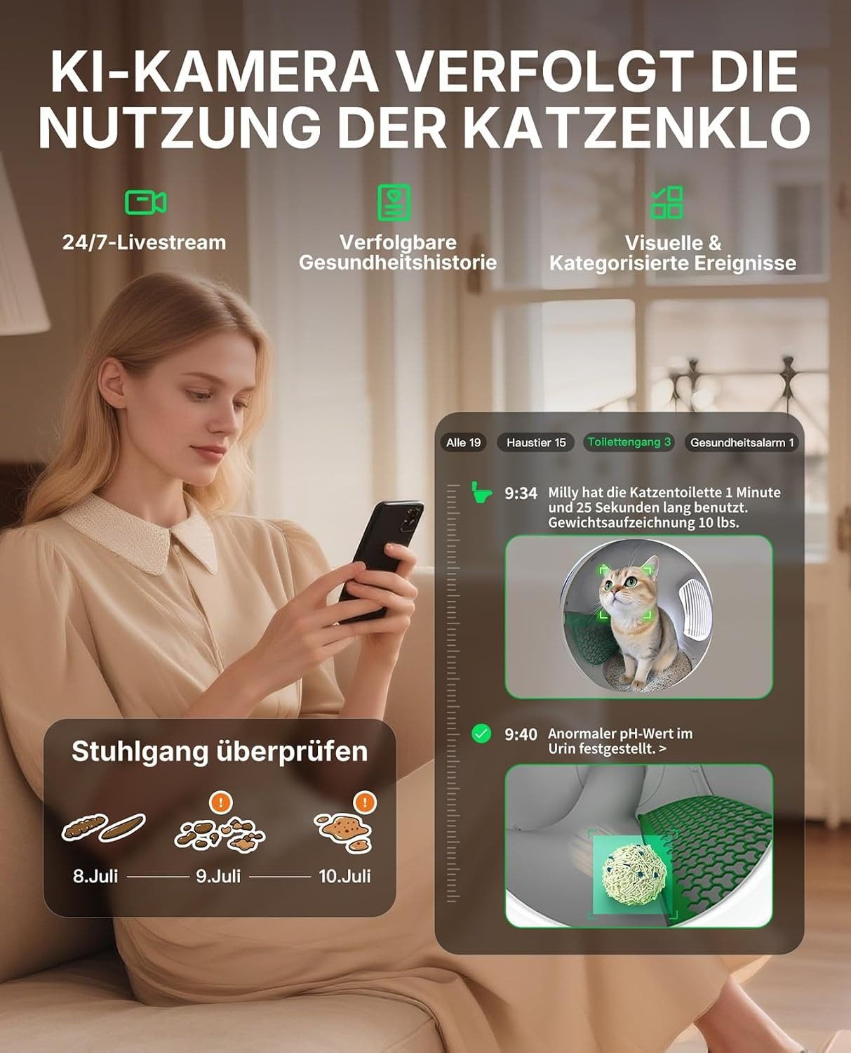 PETKIT Katzentoilette PETKIT PUROBOT Max Pro 2 Selbstreinigende Katzentoilette, vollautomatische Katzentoilette