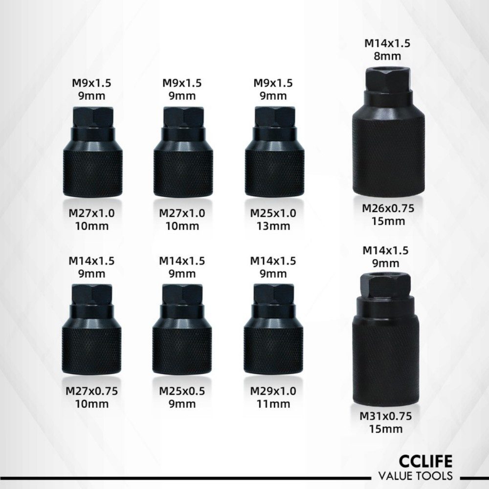 CCLIFE Demontagewerkzeug Diesel Einspritzdüsen Abzieher Pneumatischer Injektor, (21-tlg)