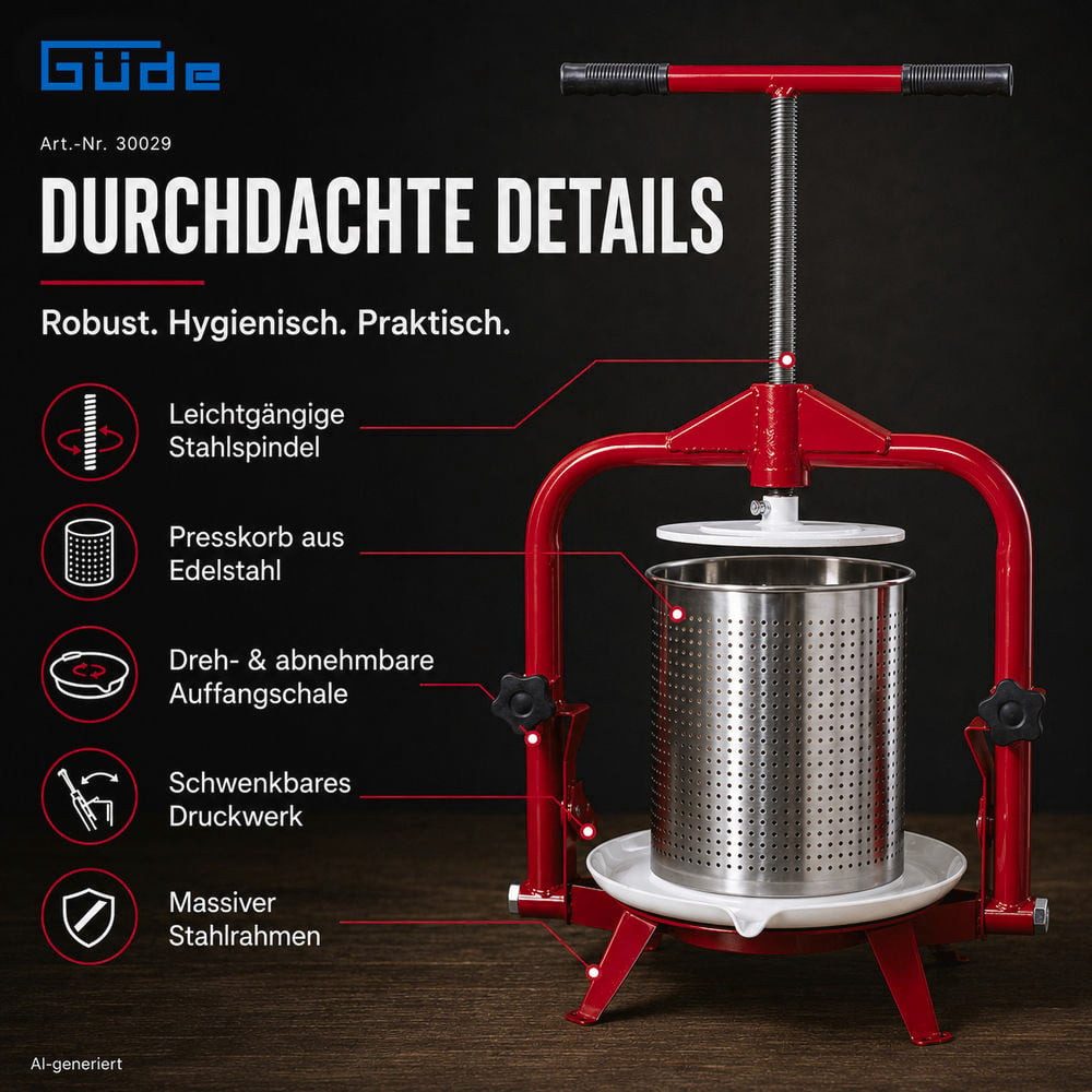 Güde Obstpresse Güde Obstpresse OP 14, Edelstahl