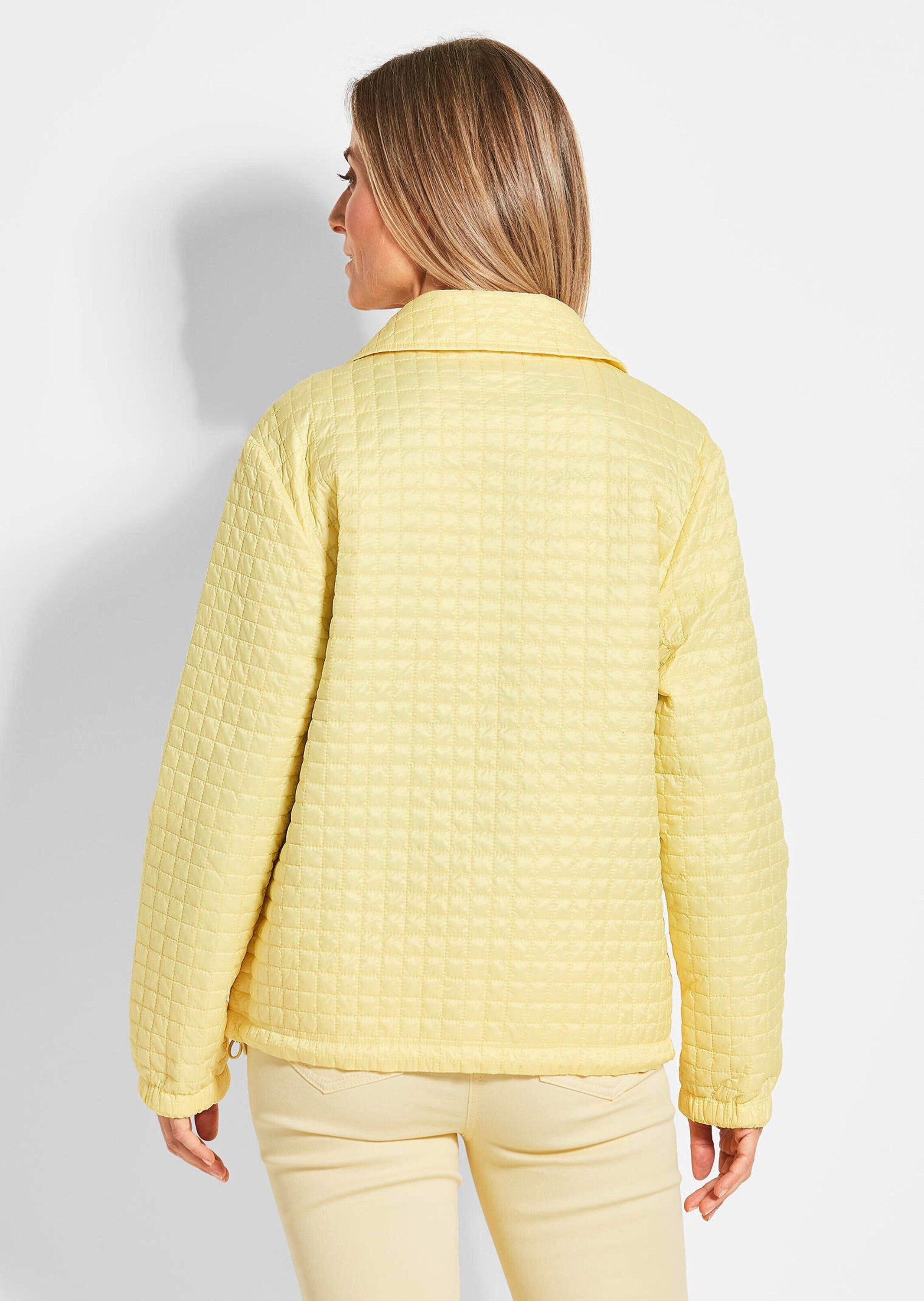 GOLDNER Outdoorjacke Leicht wattierte Outdoorjacke mit Hemdkragen Hemdjacke mit Gummibund und Reißverschluss