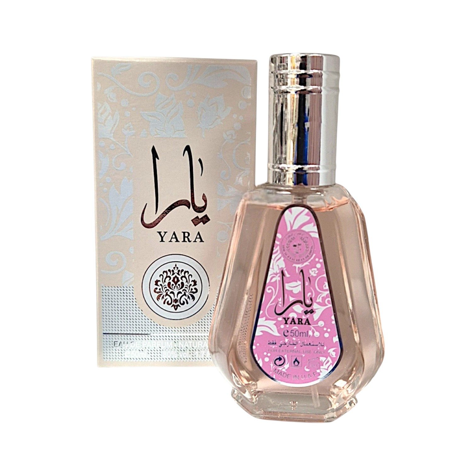 Lattafa Duft-Set Yara Eau de Parfum EDP Frisch + Parfümzerstäuber (leer) Set