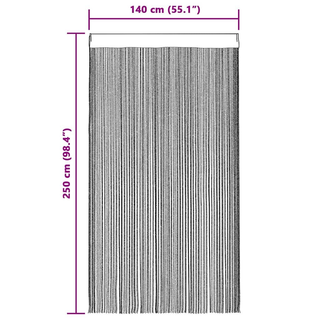 vidaXL Vorhang Fadenvorhänge 2 Stk. 140 x 250 cm Grün (2 St)