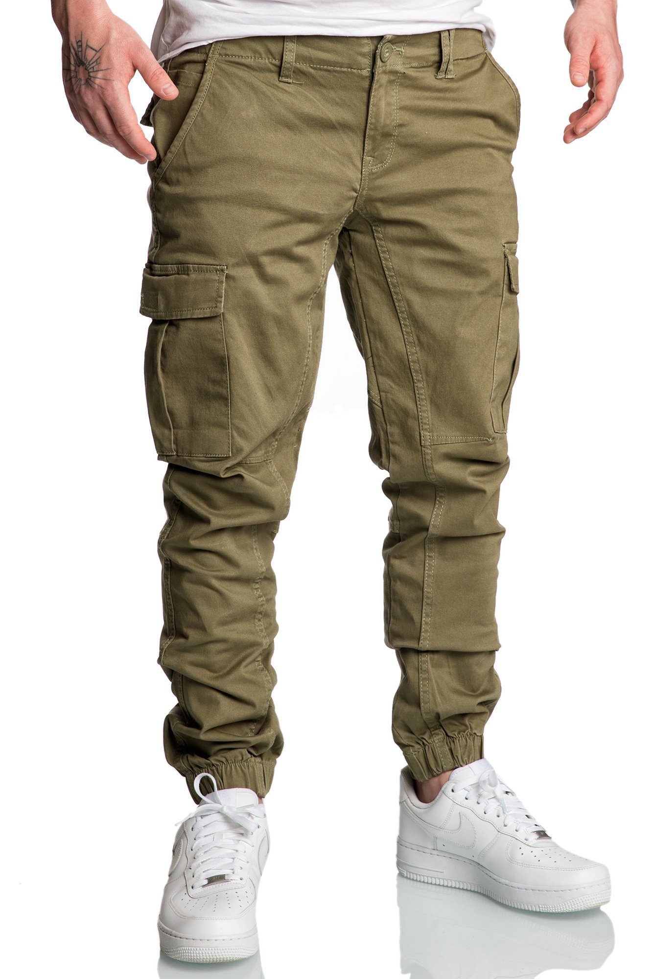 Amaci&Sons Chinohose RIALTO Cargo Jogger-Chino Herren Cargo Jogger Chino Jeans Hose