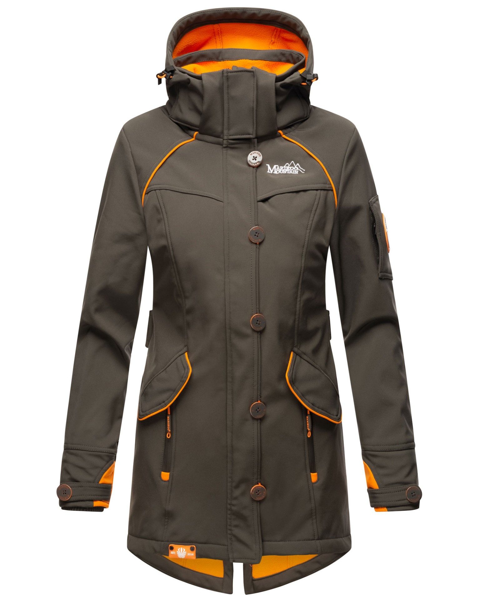 Softshelljacke mit Kapuze – Outdoorjacke wind- und wasserabweisend