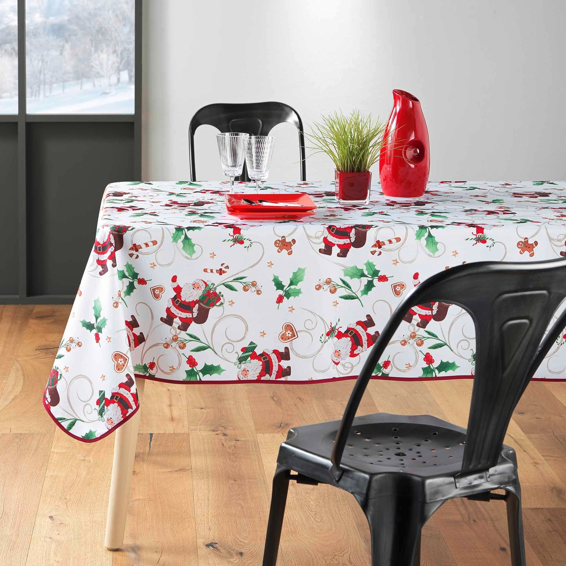 Douceur d'intérieur Tischdecke Weihnachtstischdecke NOEL, gemustert, weiß (Tischdecken 1-tlg)